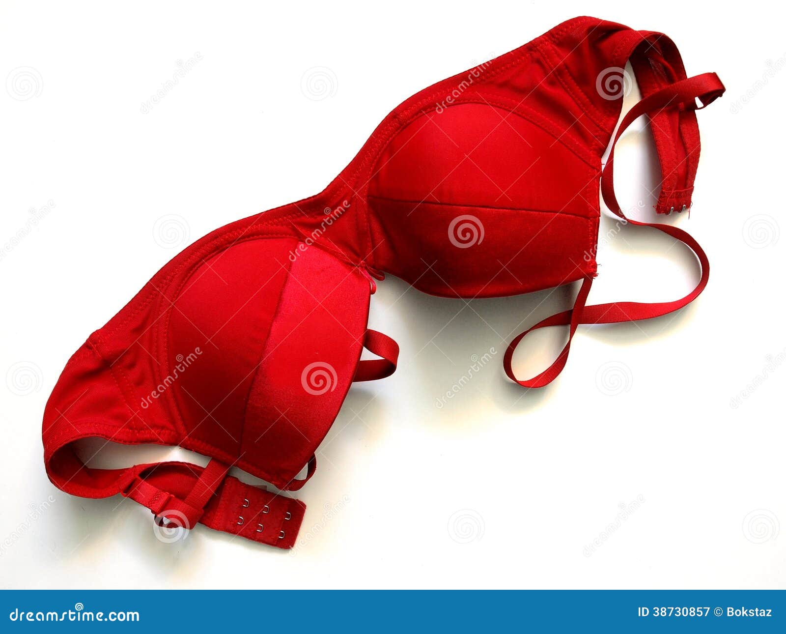 Female Red Bra On White Background Stock Image - Image of cloth ...