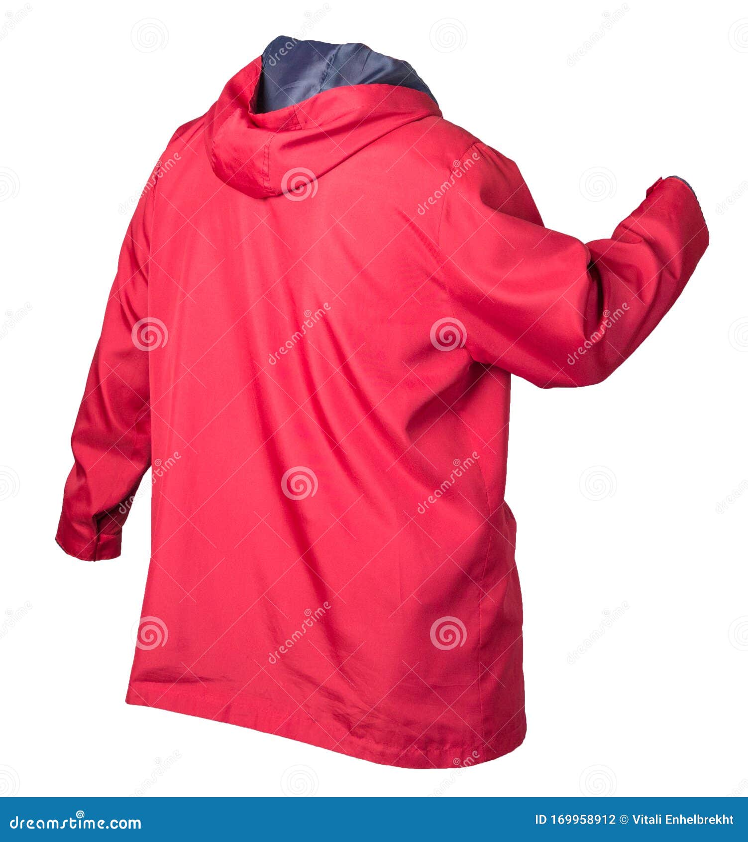 Female Coat with a Hood Isolated on a White Background Stock Photo ...