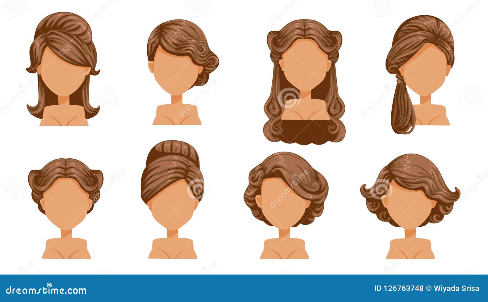 Female retro hair stock illustration. Illustration of people - 126763748