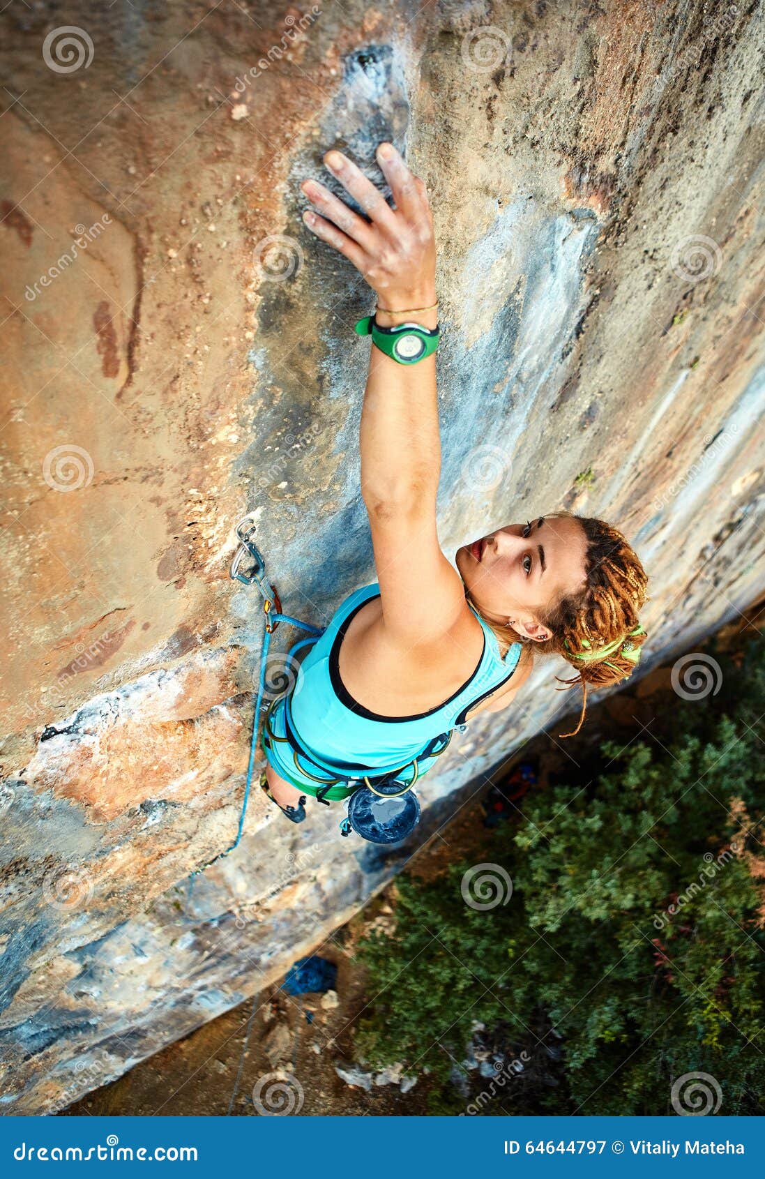 Female rock climber stock image. Image of alone, beautiful 64644797