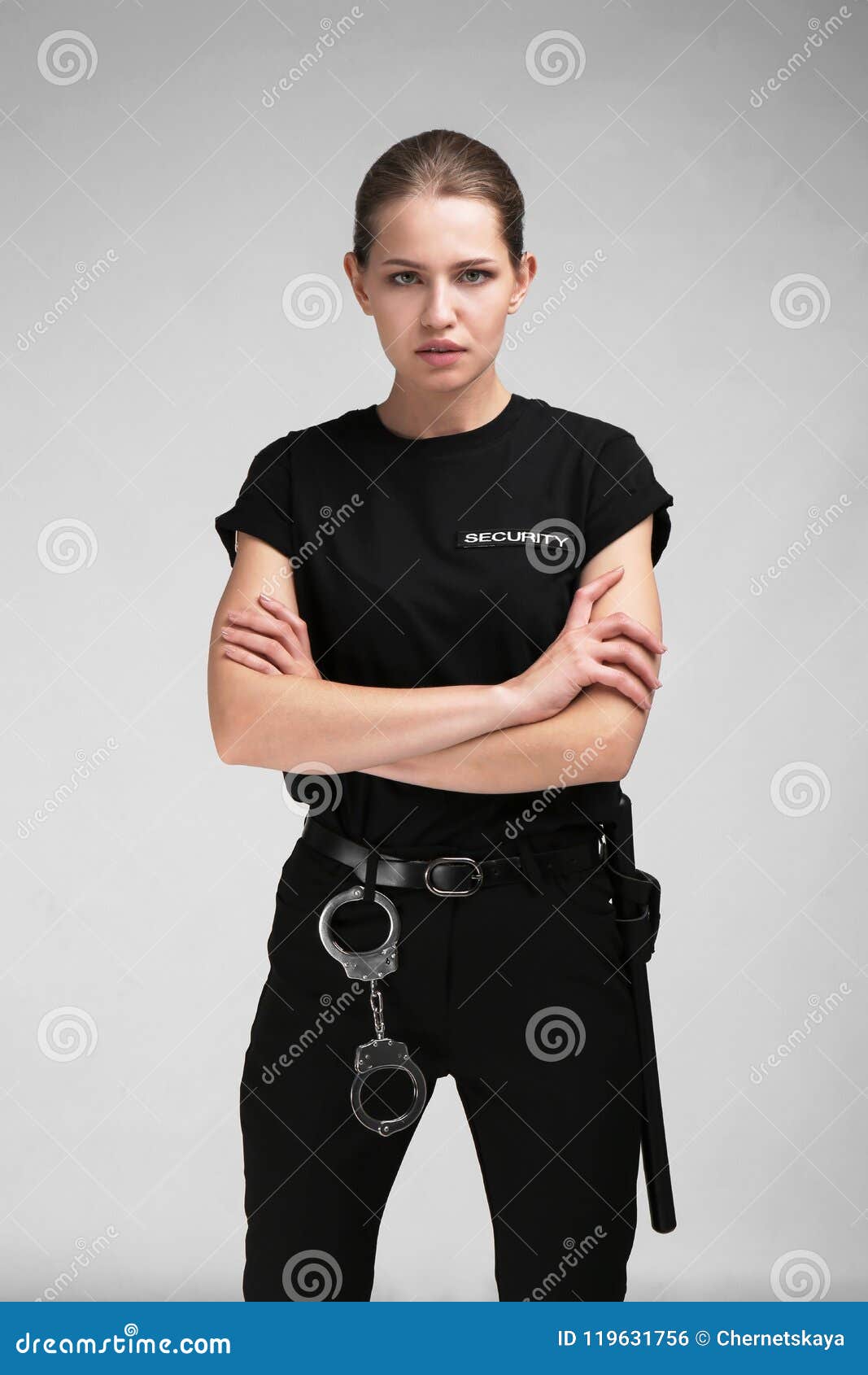 Female Security Guard In Uniform Stock Photo Image Of Protect