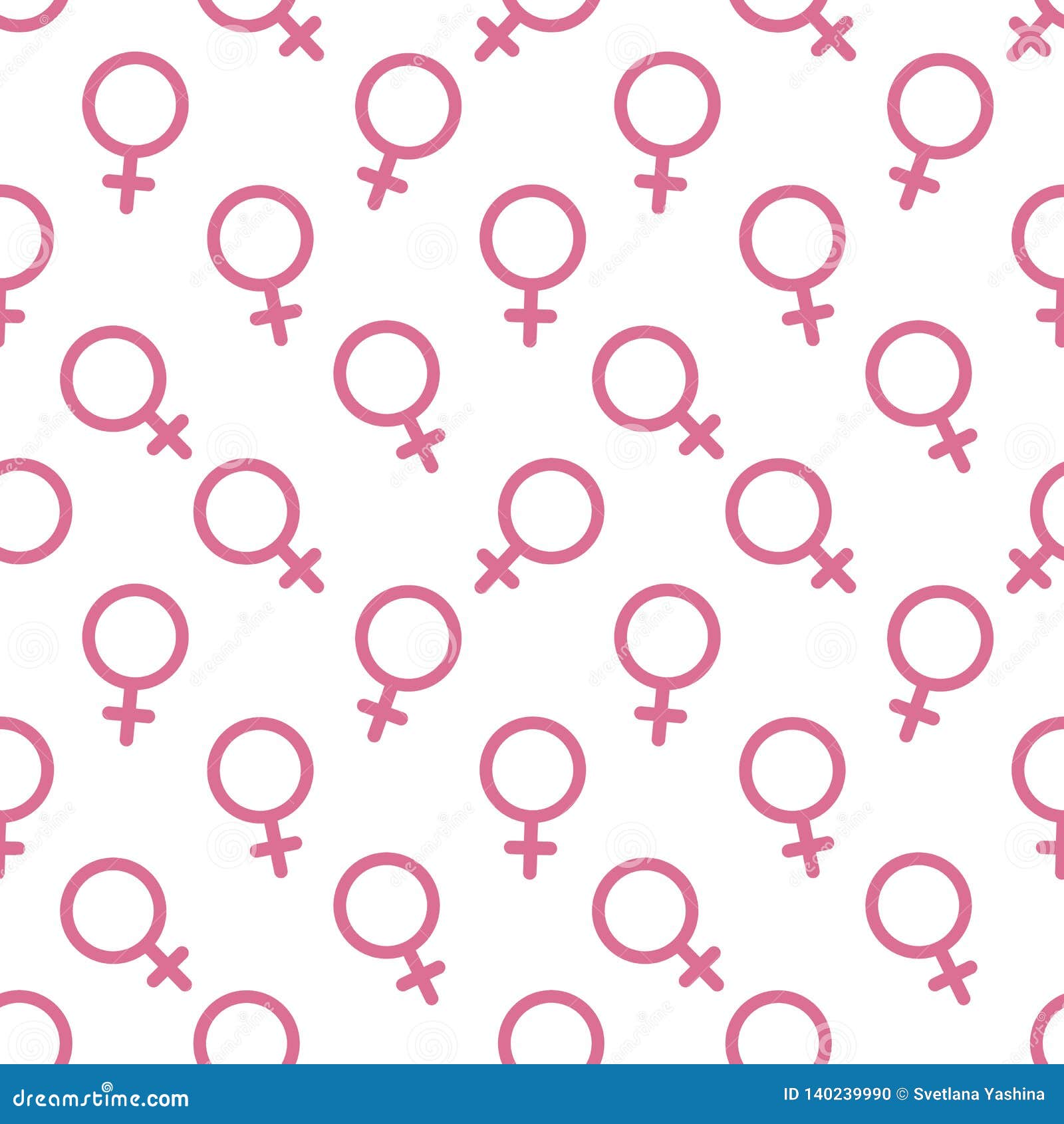 Female Sex Symbol Icon Seamless Pattern Vector Background