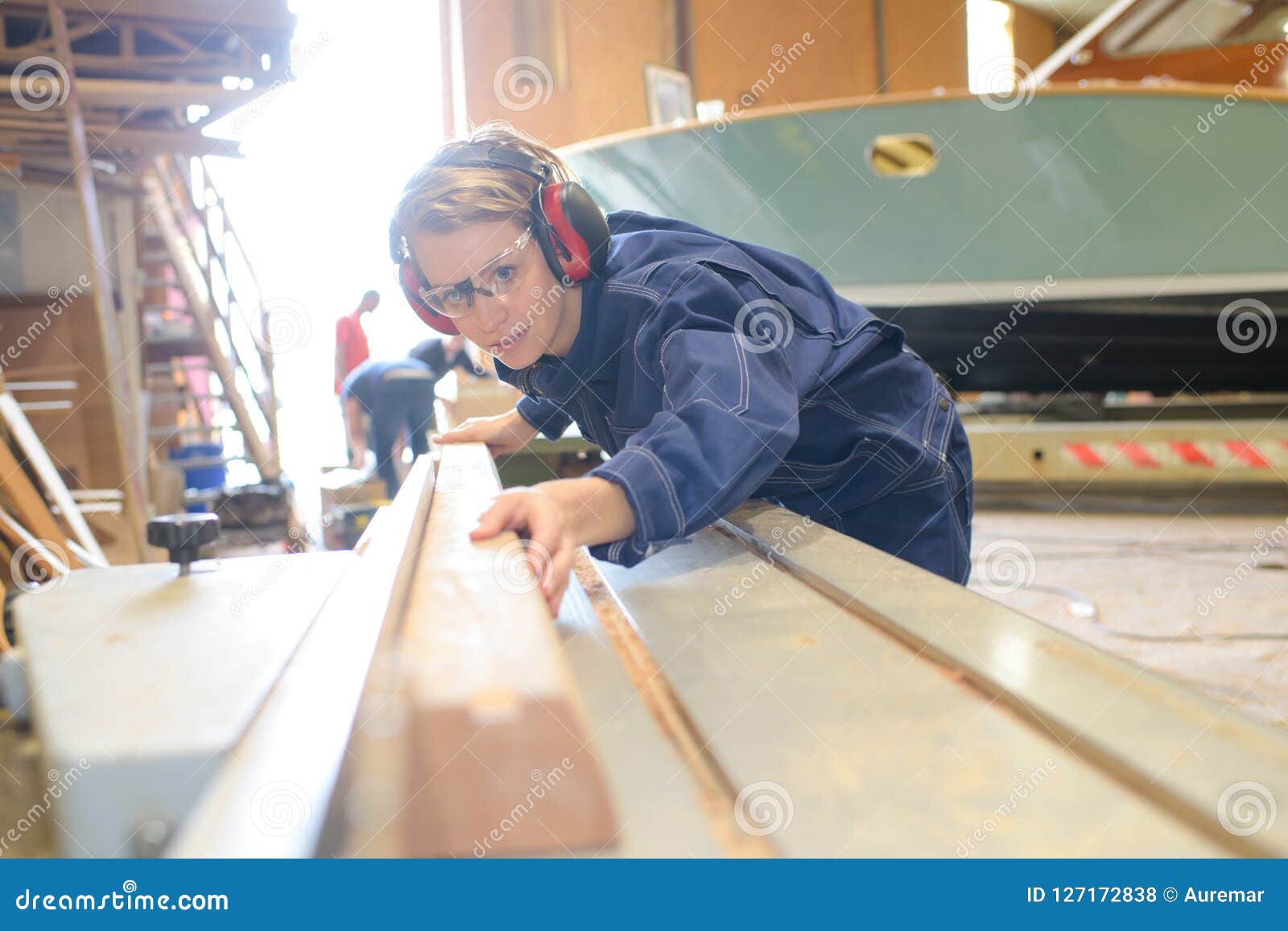 Female Ship Builder at Work Stock Photo Image of shipbuilding