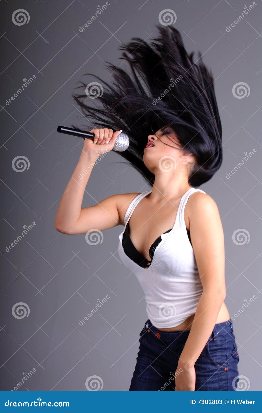 Female singer stock image. Image of latin, white, hispanic - 7302803
