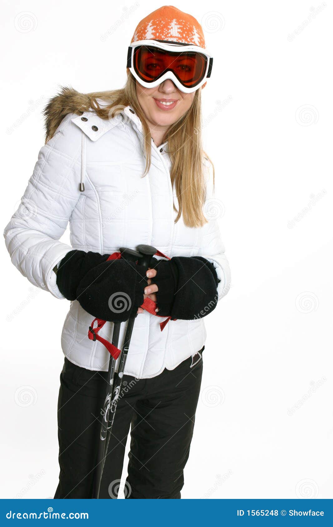 Female in ski clothing stock photo. Image of lifestyle 1565248