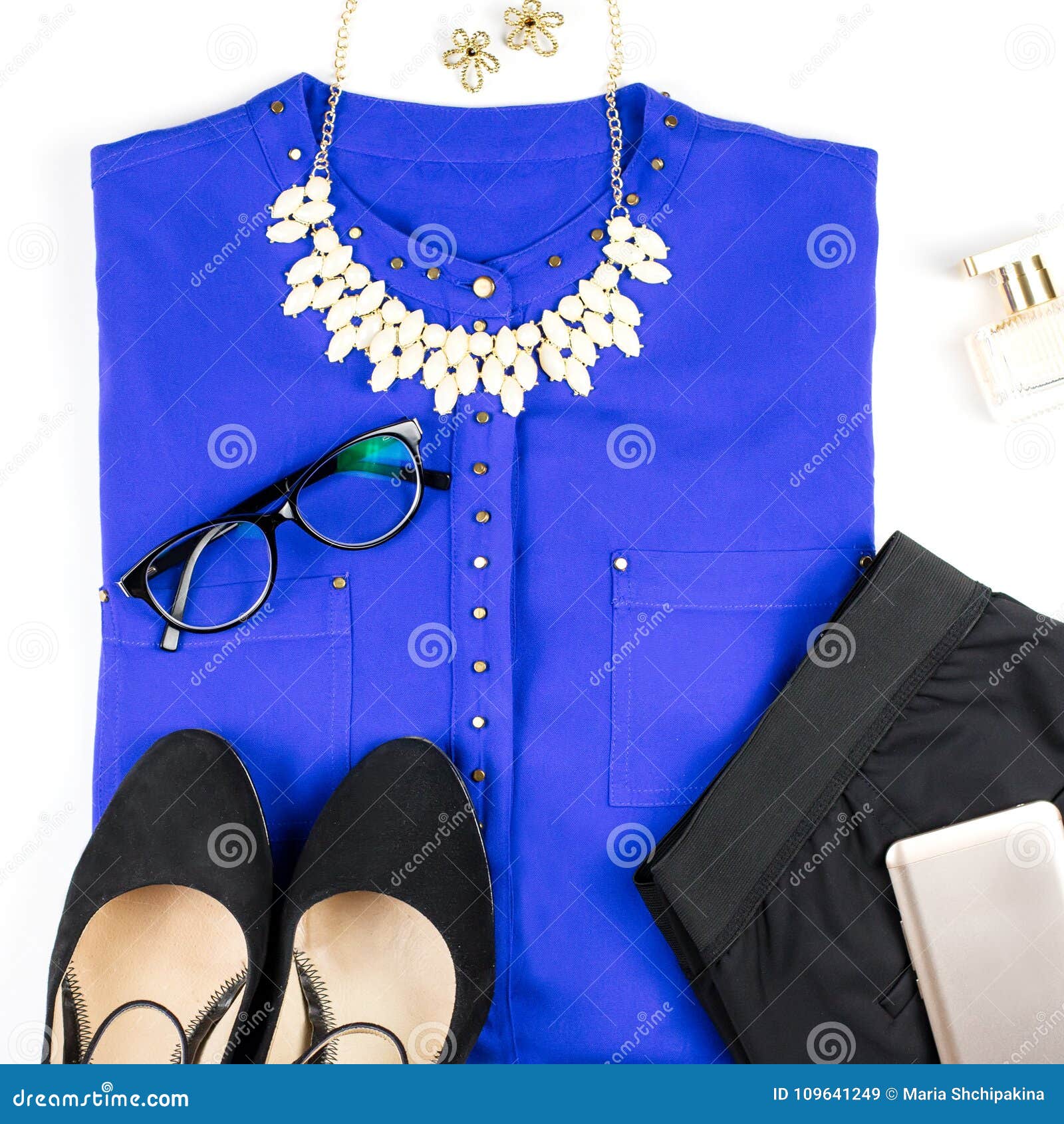 Female Smart Casual Style Clothing and Accessories -purple Shirt