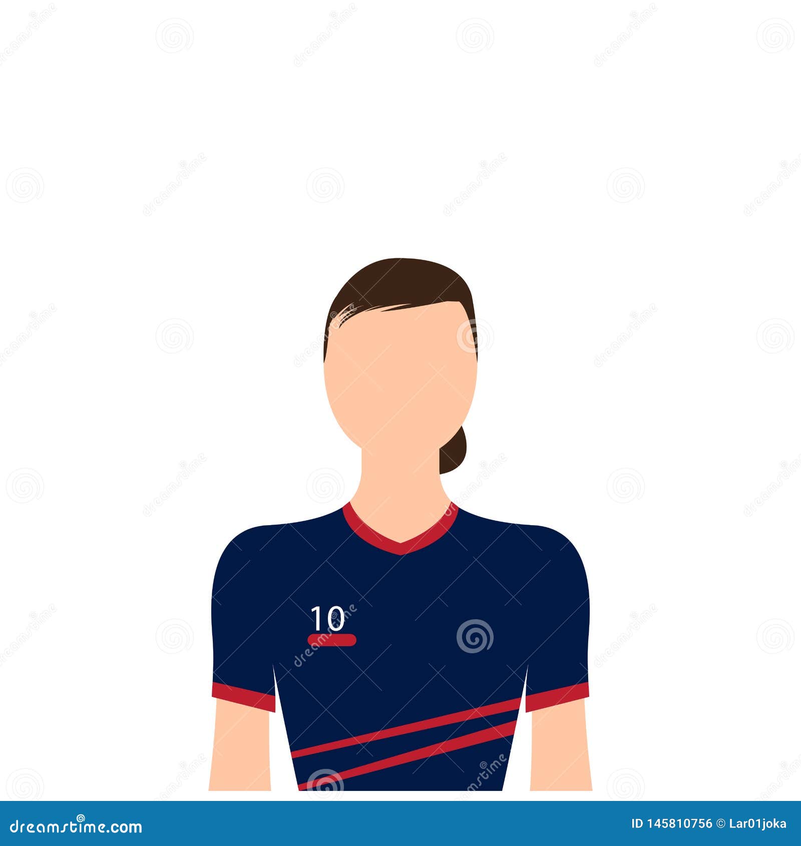 Female soccer player image stock vector. Illustration of sport - 145810756