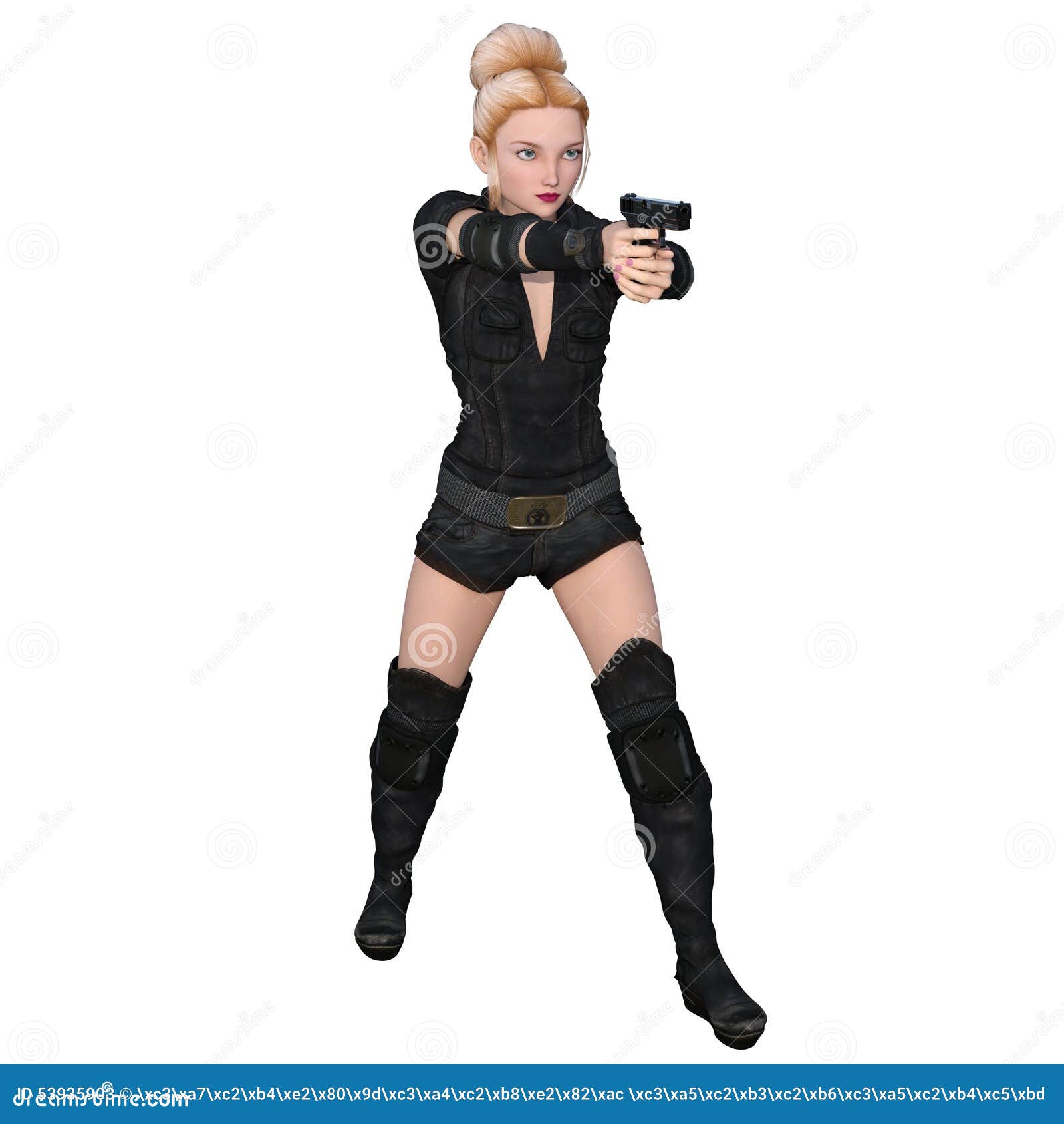 Female soldier stock image. Image of weapon, body, pose - 53935903