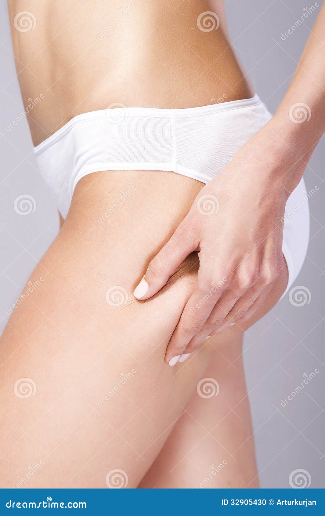 Woman grabbing skin on her flanks with black color crosses marking, Lose  weight and liposuction cellulite removal concept, Isolated on white  backgroun Stock Photo - Alamy