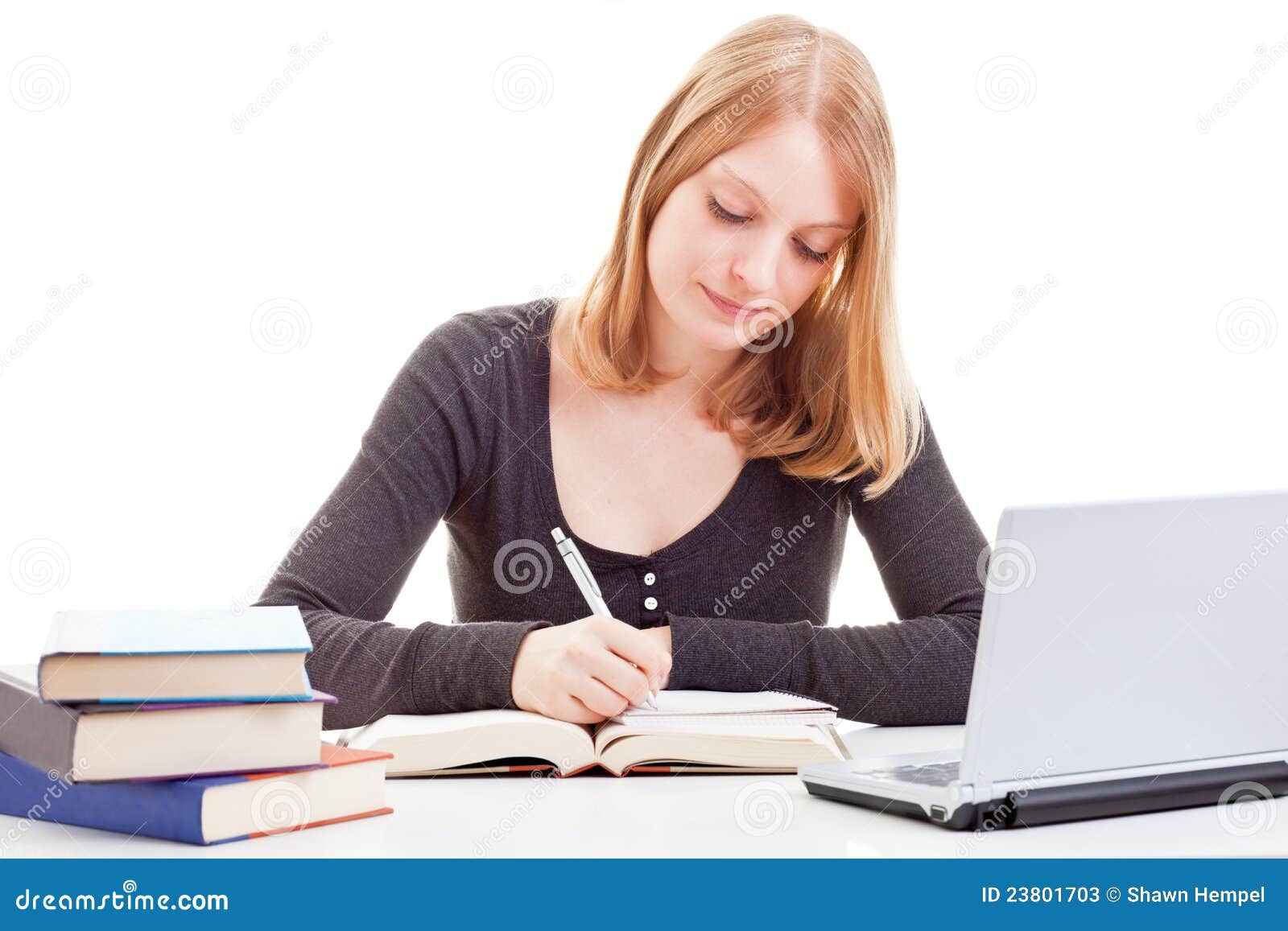 female student studying 23801703