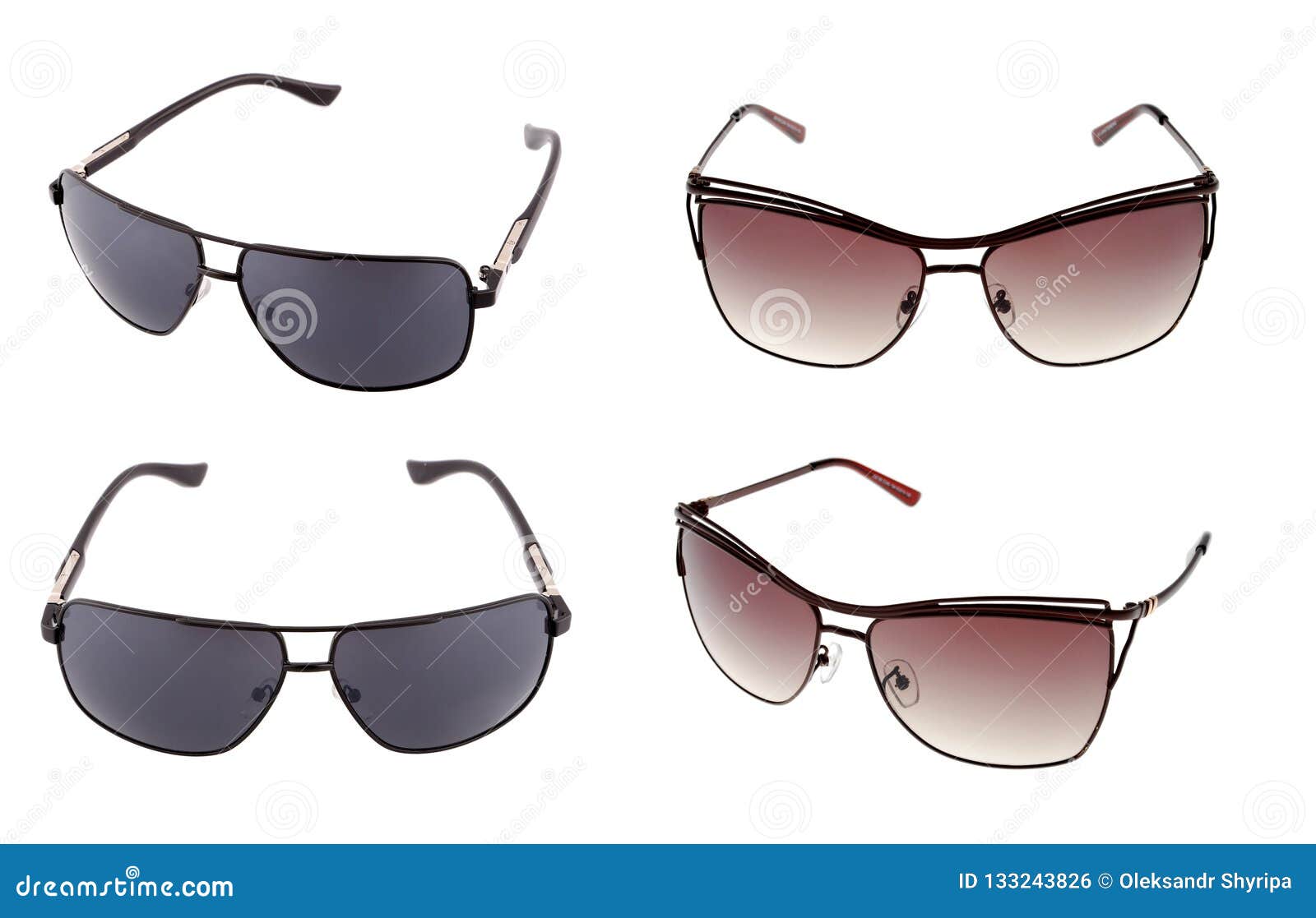 Female sunglasses isolated stock photo. Image of collection 133243826