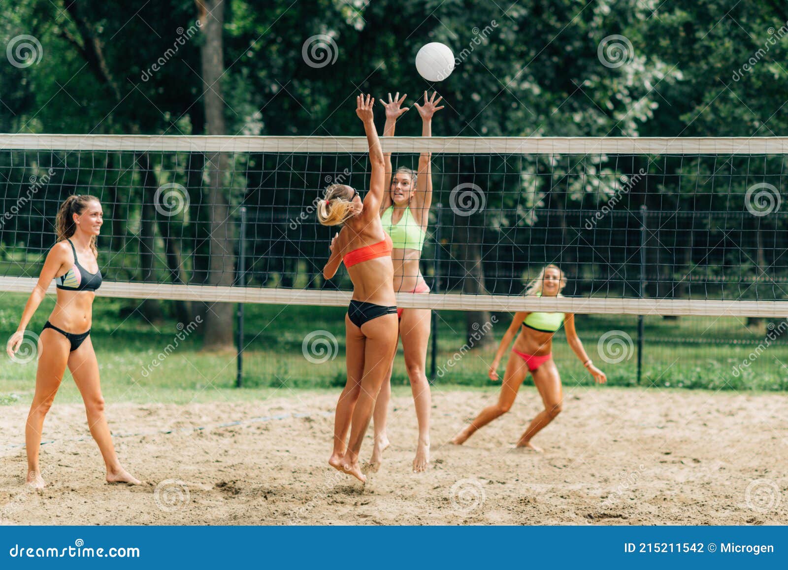 Beach Volleyball stock photo. Image of athlete, female 215211542