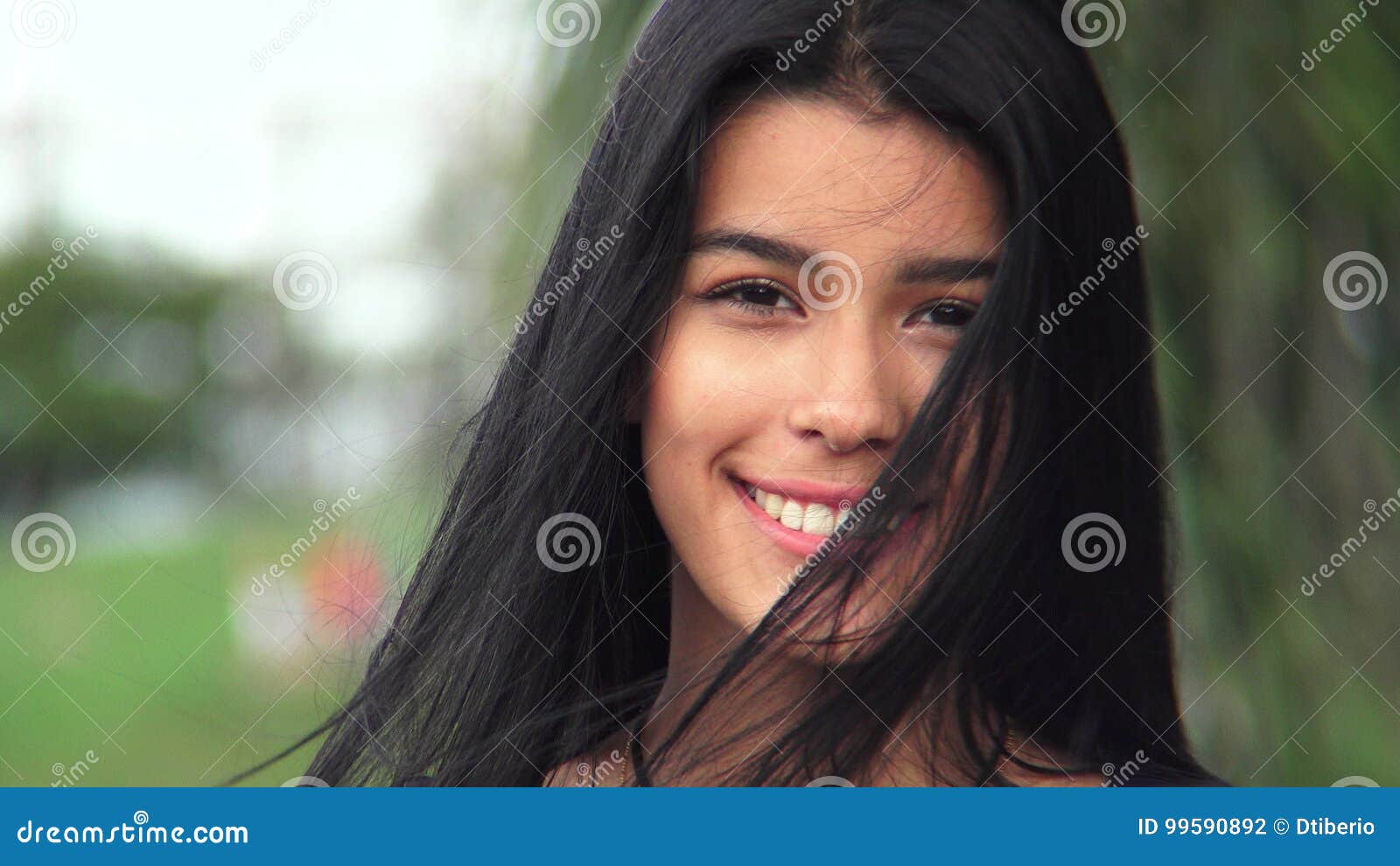 Teenage Girl With Black Hair