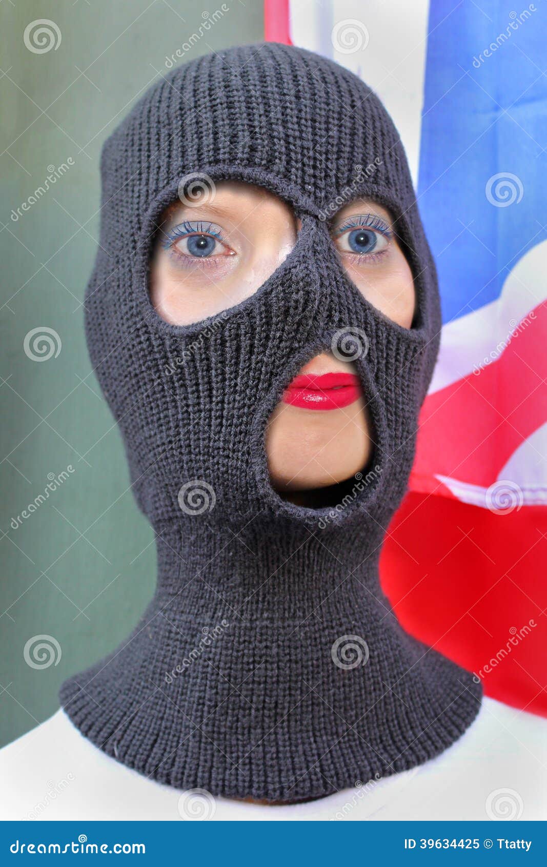 Female terrorist stock image. Image of balaclava, woman 39634425