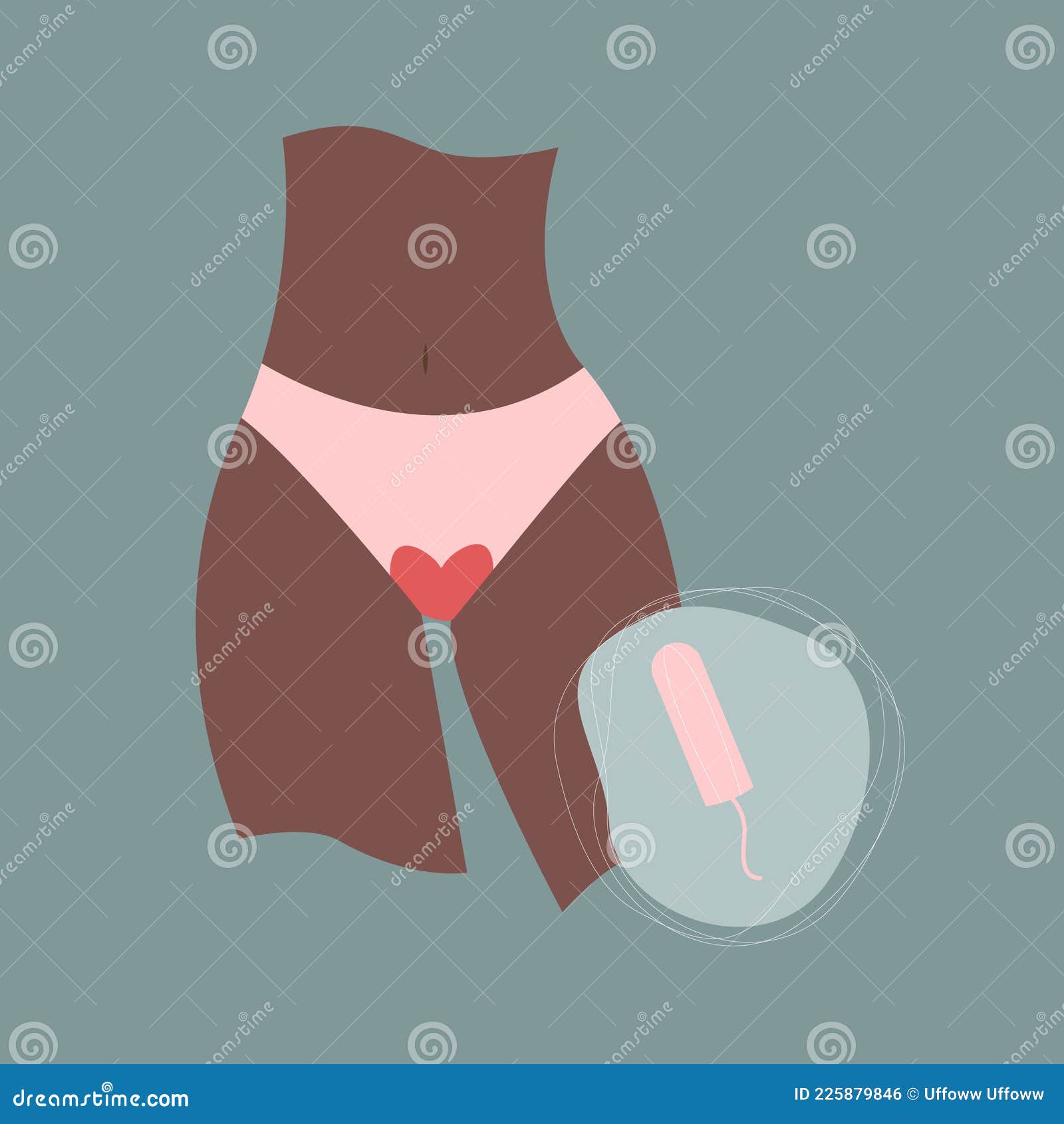 Female Thighs with Blood-stained Panties and Tampon Stock Vector -  Illustration of menstruation, girl: 225879846