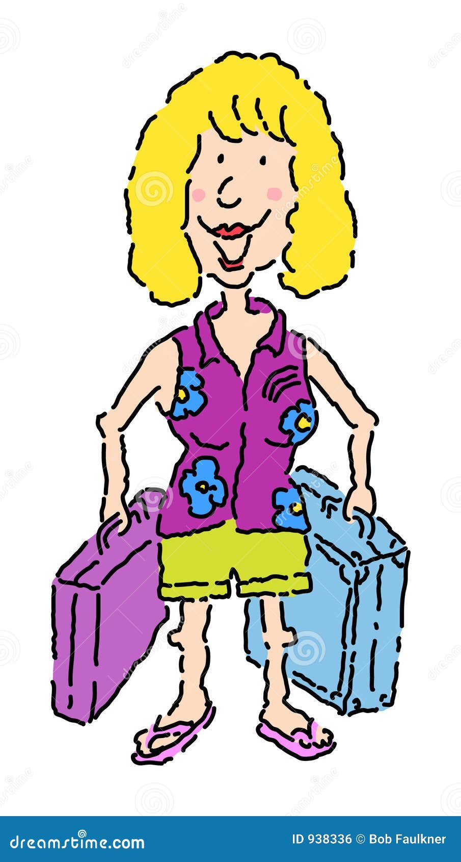 female tourist clipart