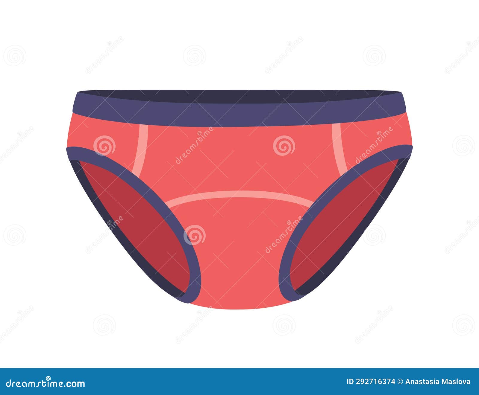 Female Underwear Design Classic Style Textile Panties Vector ...