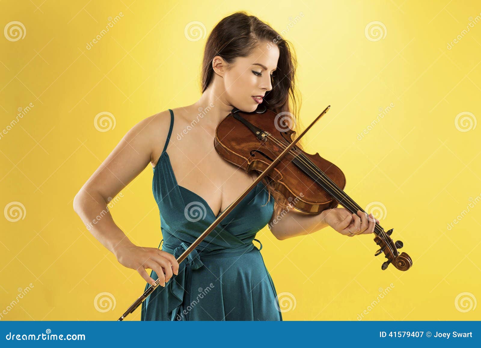Female violinist. stock image. Image of female, adult 41579407