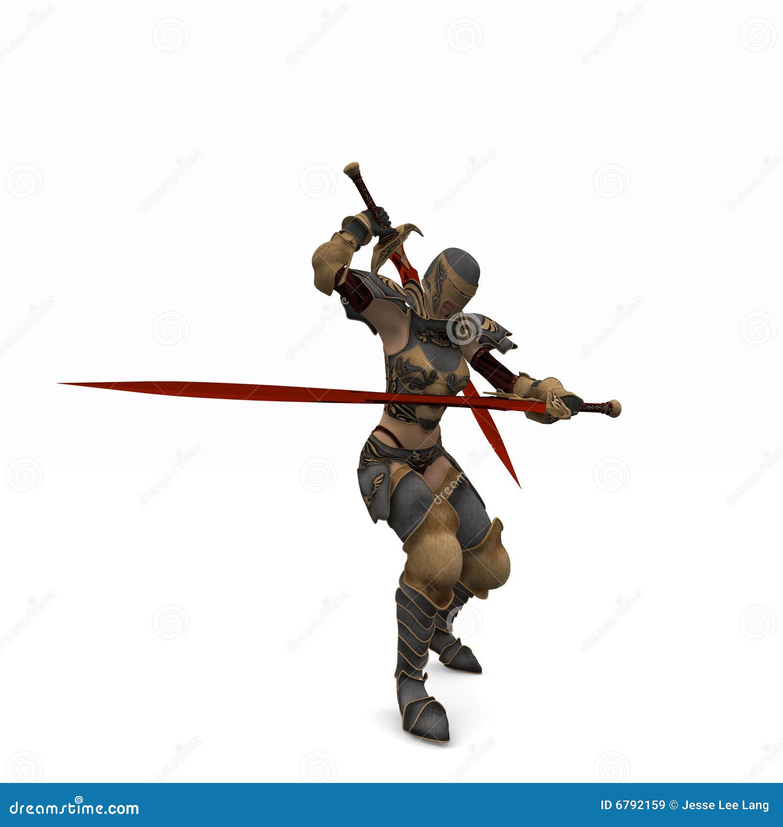 Female Warrior, Greek Goddess, Amazon Or Gladiator. Woman Holding Spear