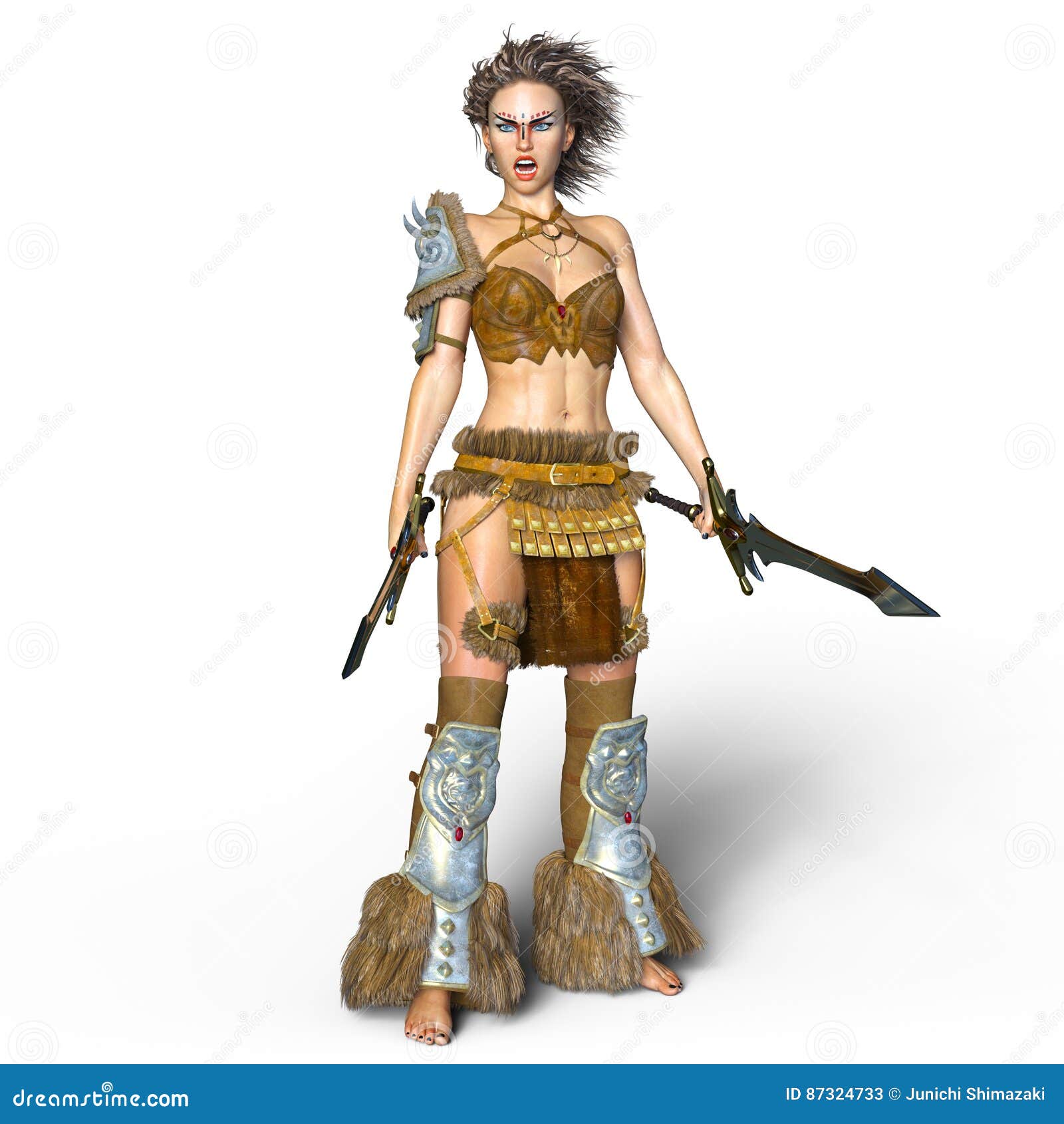 Female warrior stock illustration. Illustration of warrior 87324733
