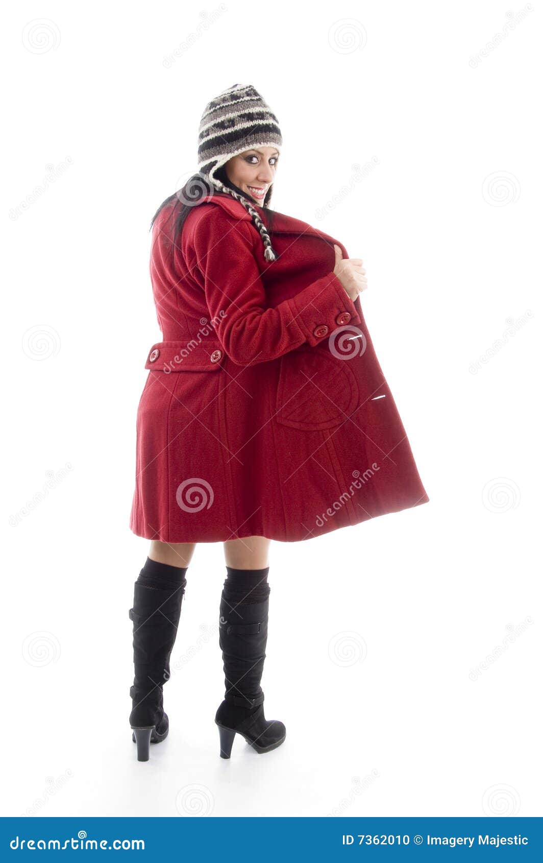 Female wearing overcoat stock photo. Image of looking 7362010