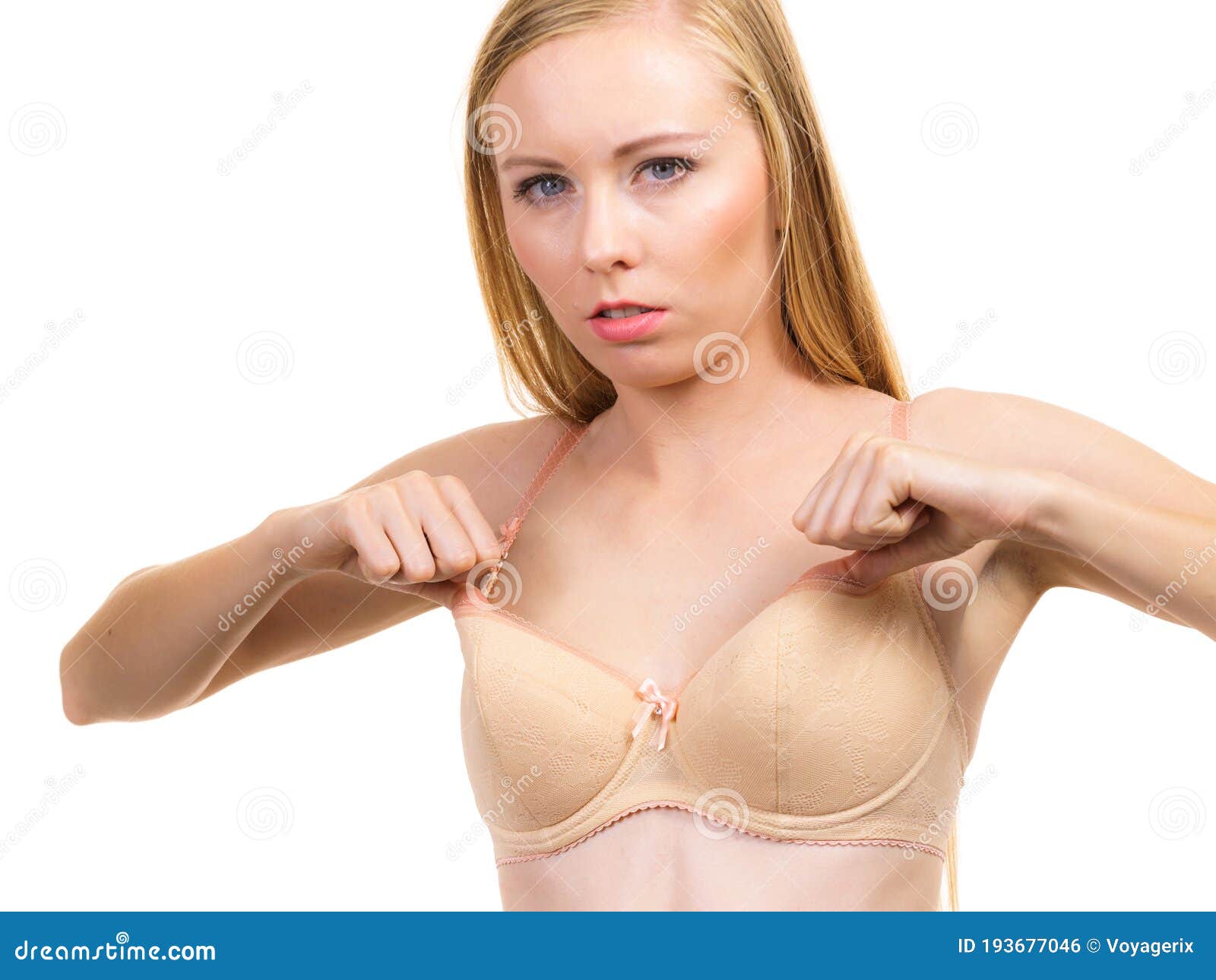 Female Wearing Too Big Bra, Wrong Size Stock Photo - Image of breast, bust:  193677046