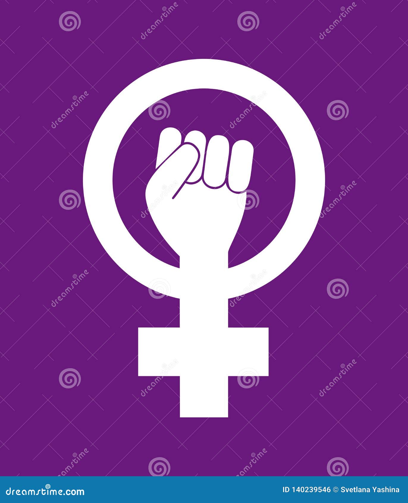 Super Woman. Symbol of female power, woman rights, protest, feminism.  Vector. Stock Vector