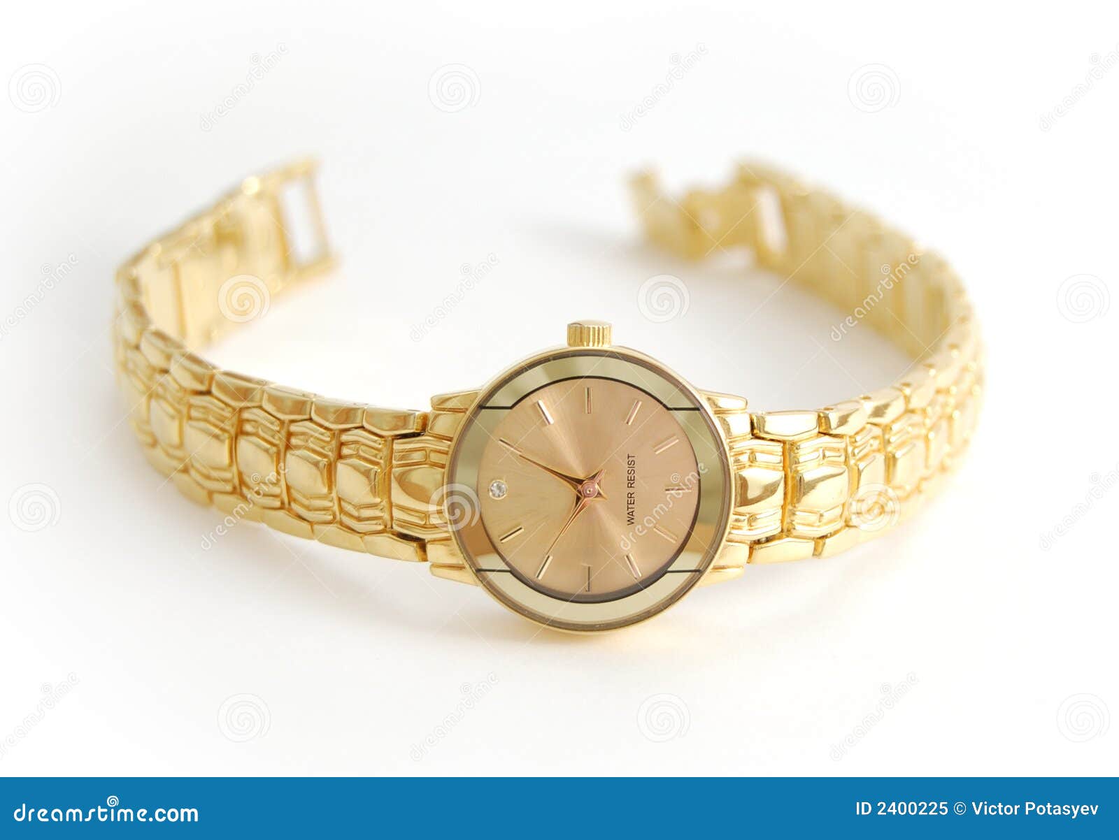 Female Wrist Watch on White Stock Image Image of clock, bracelet 2400225