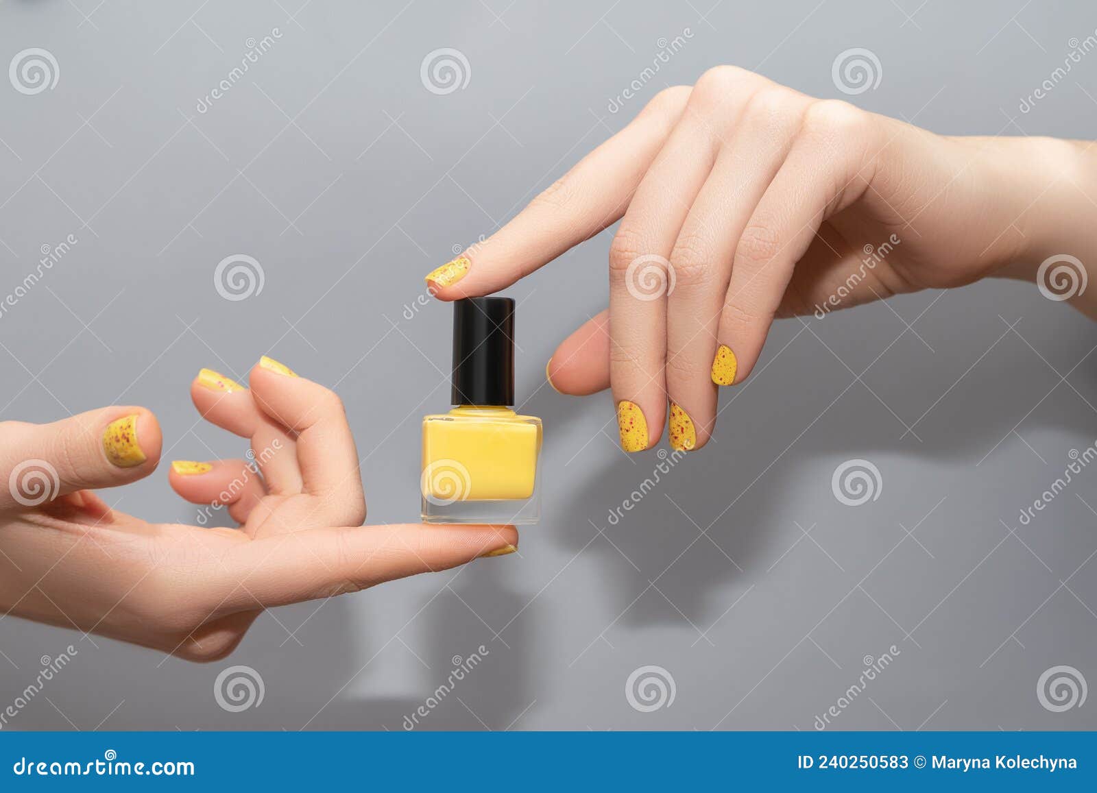 Glitter Yellow and White Nail Design - wide 3