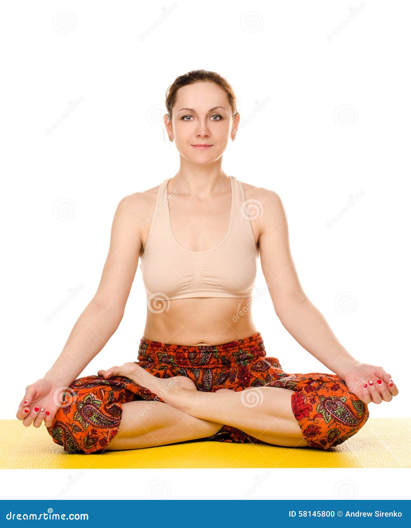 Female Yogi Practising Yoga Exercises Stock Photo Image Of Fitness Caucasian