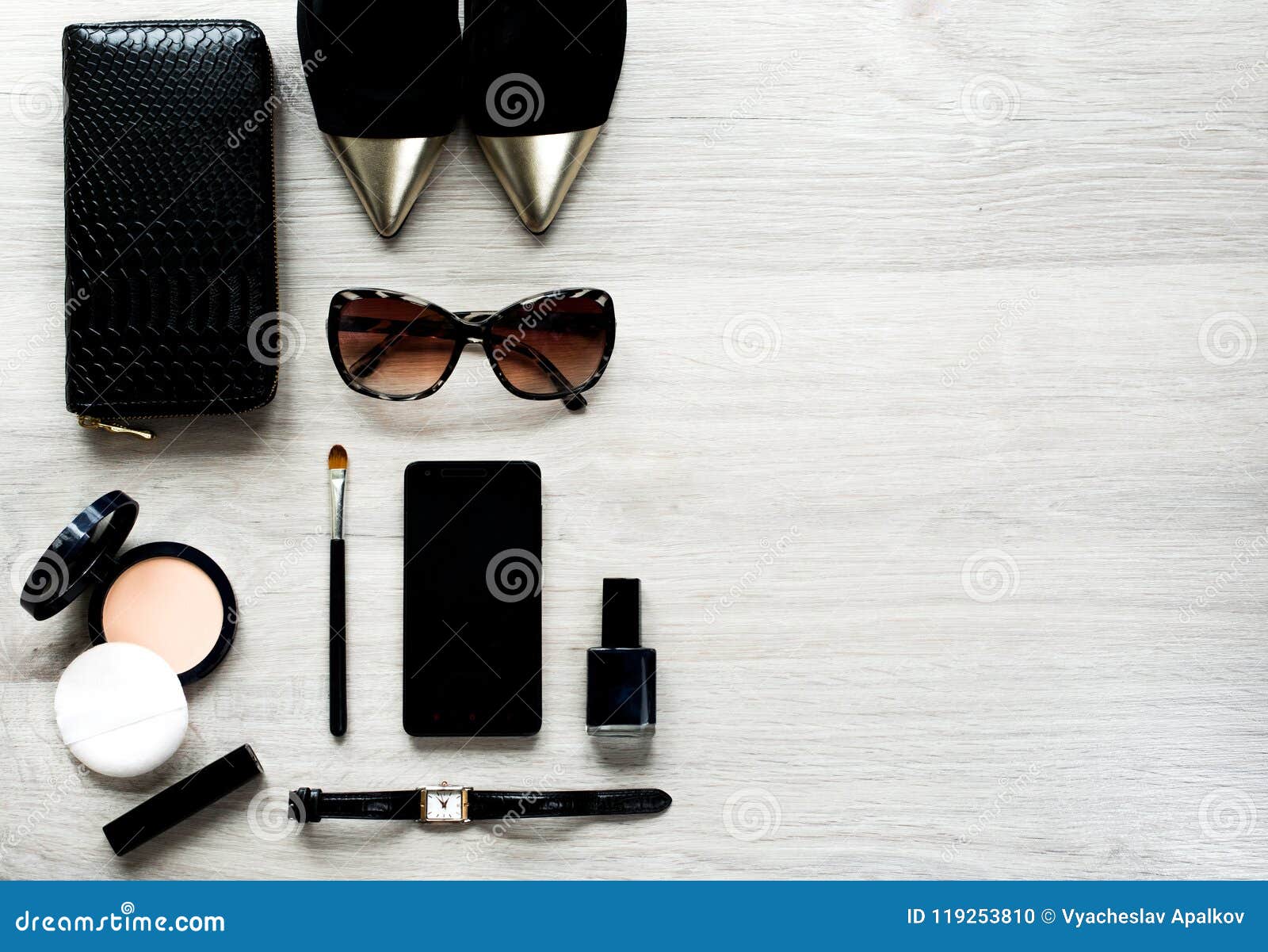 Top View of Female Fashion Accessories for Woman Stock Photo - Image of ...