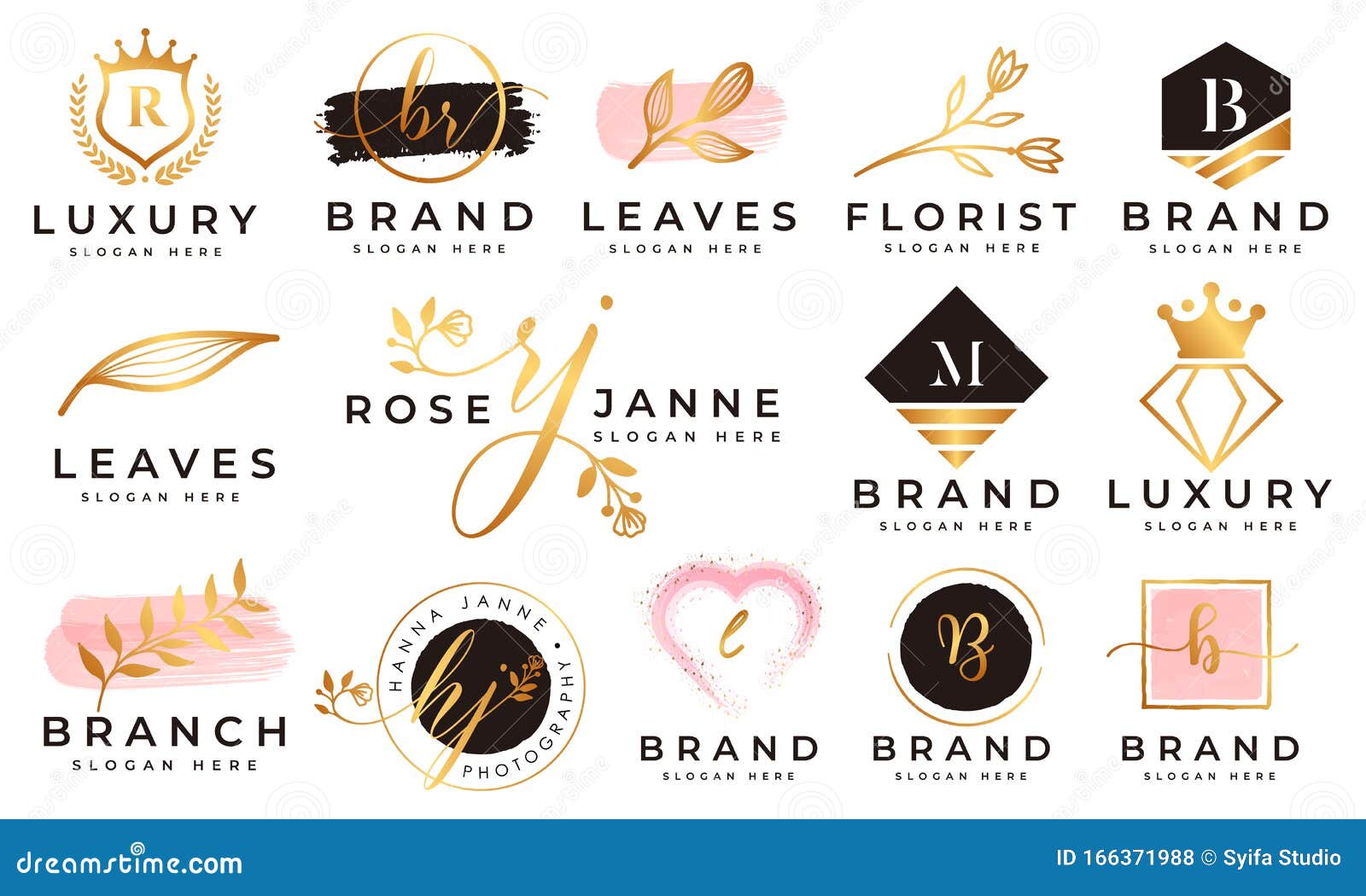 Feminine Logo Collections Template Vector Stock Vector Illustration