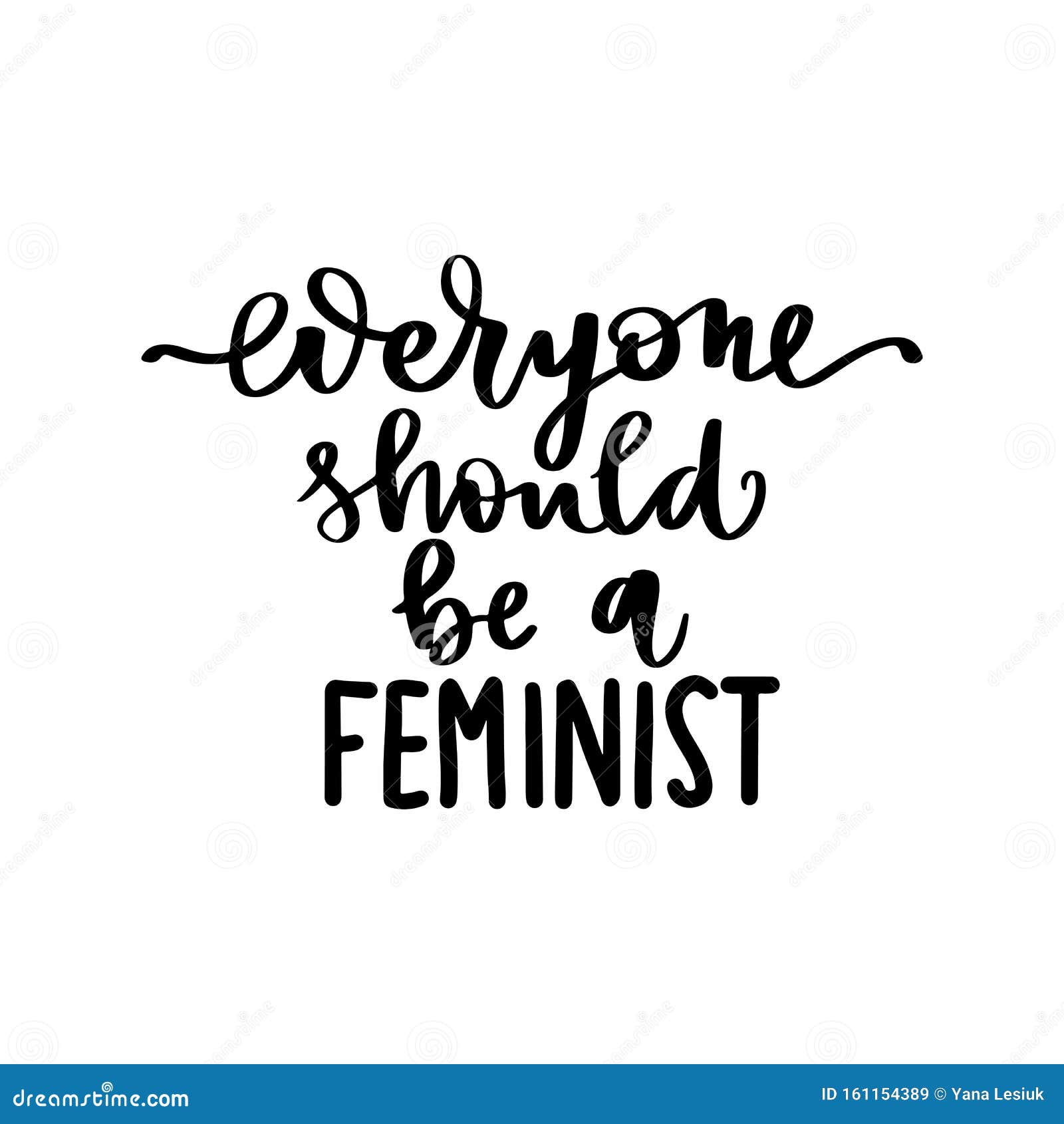 Feministische Vektorinschrift Motivationswort Der Frau, Zitat Oder