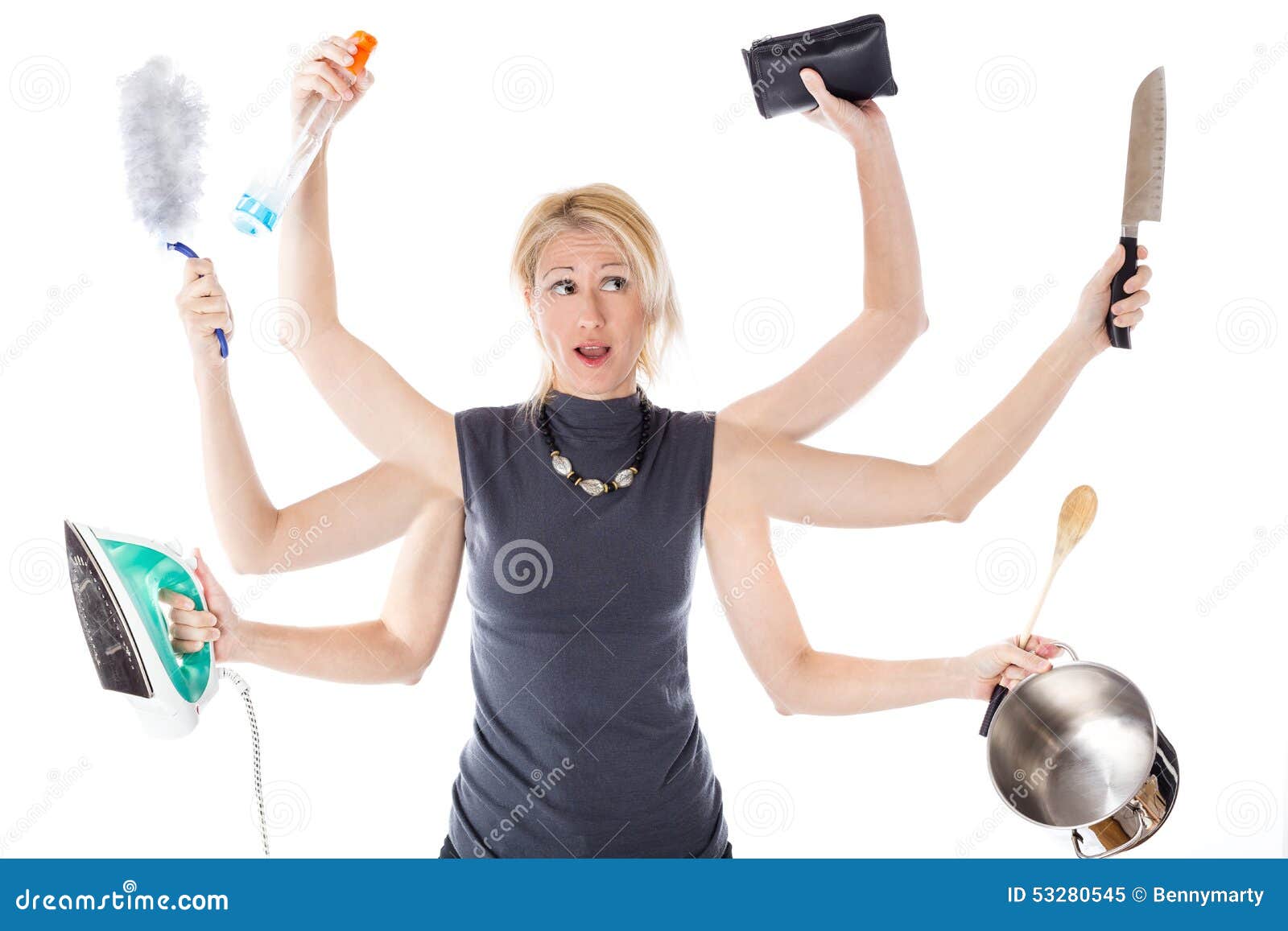 Femme Au Foyer Multitâche Photo stock Image 53280545