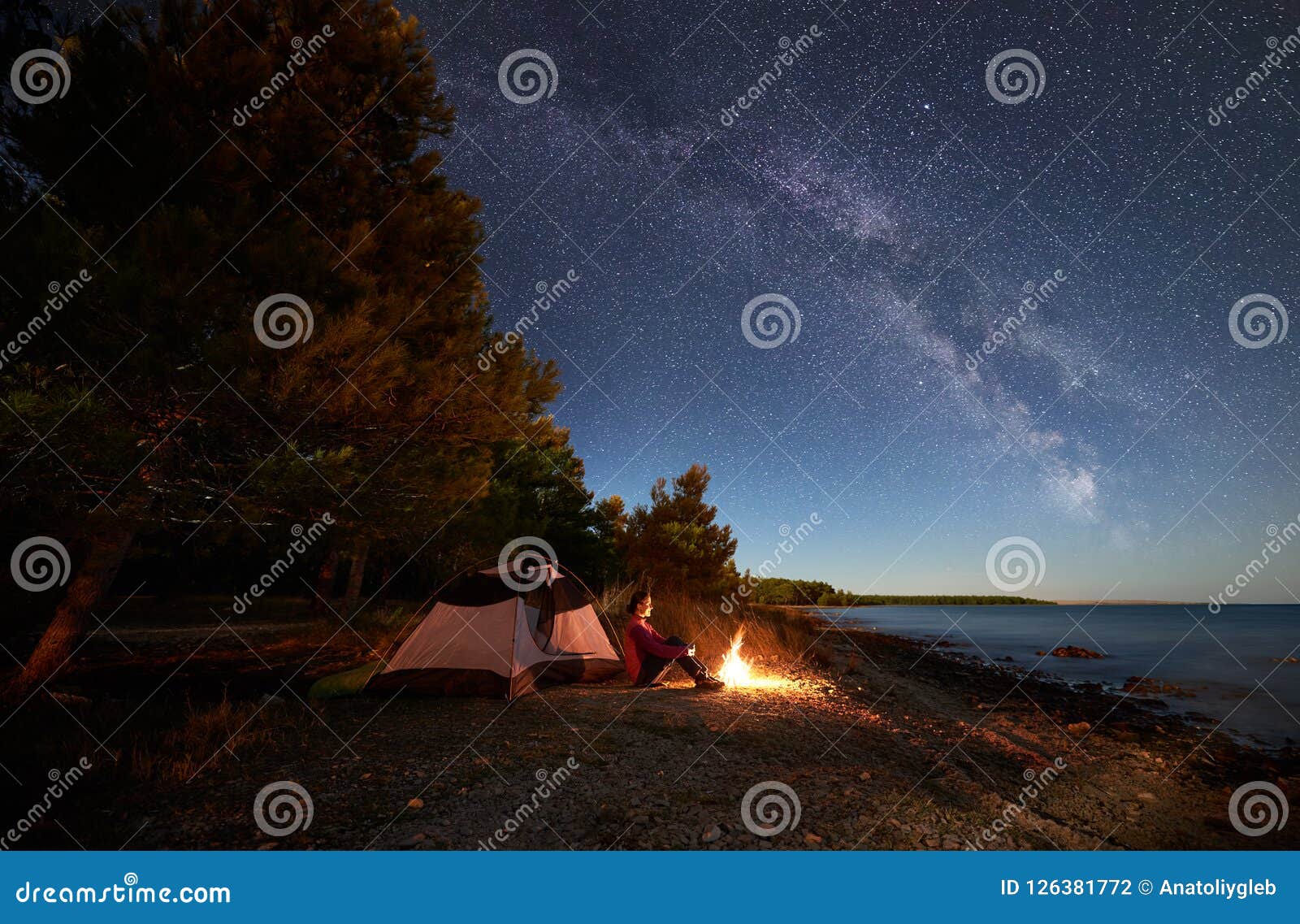 Tente de Lit Ciel Etoilé et montagne Bonne nuit les enfants