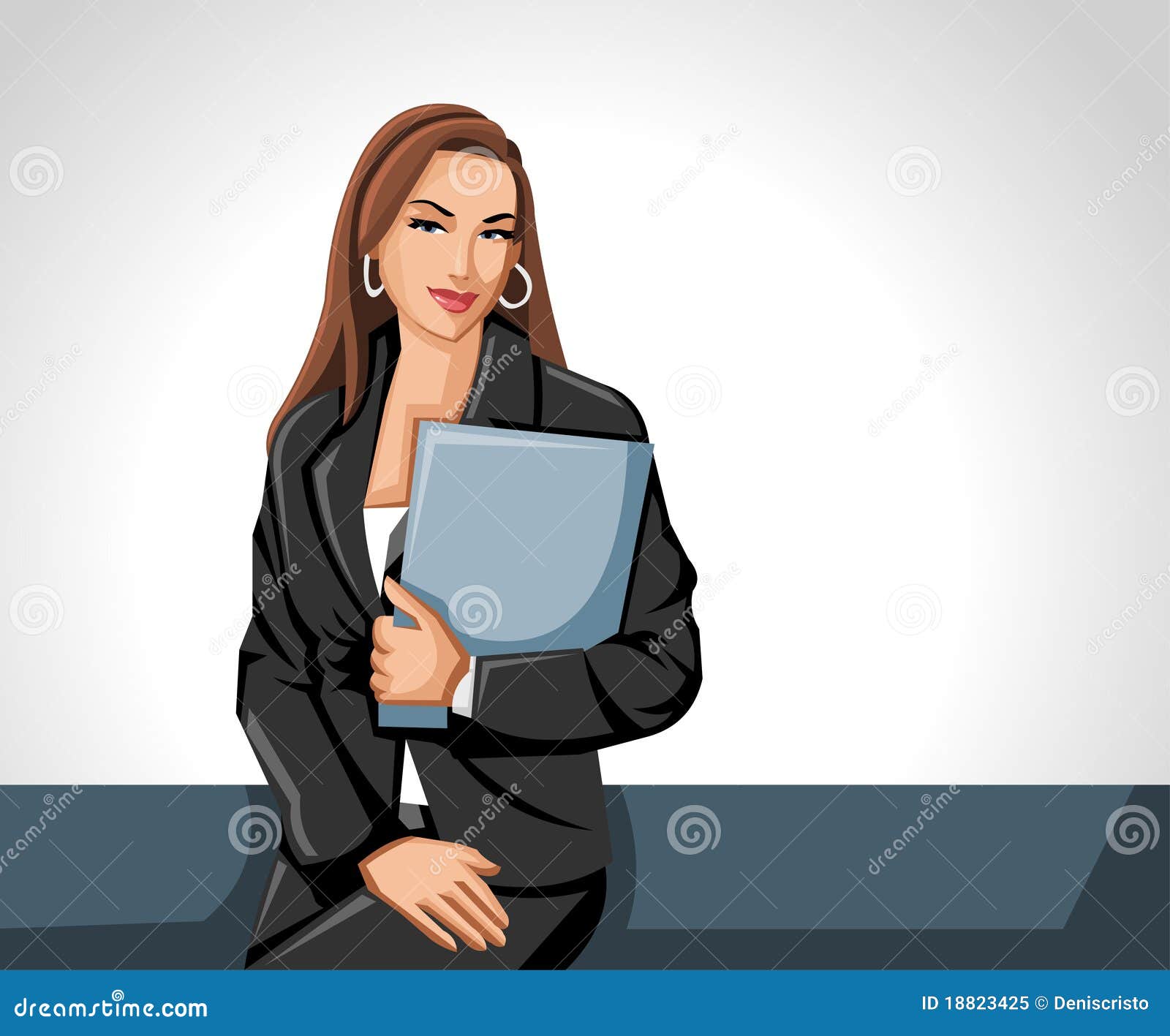 Femme d'affaires illustration de vecteur. Illustration du bureau 18823425