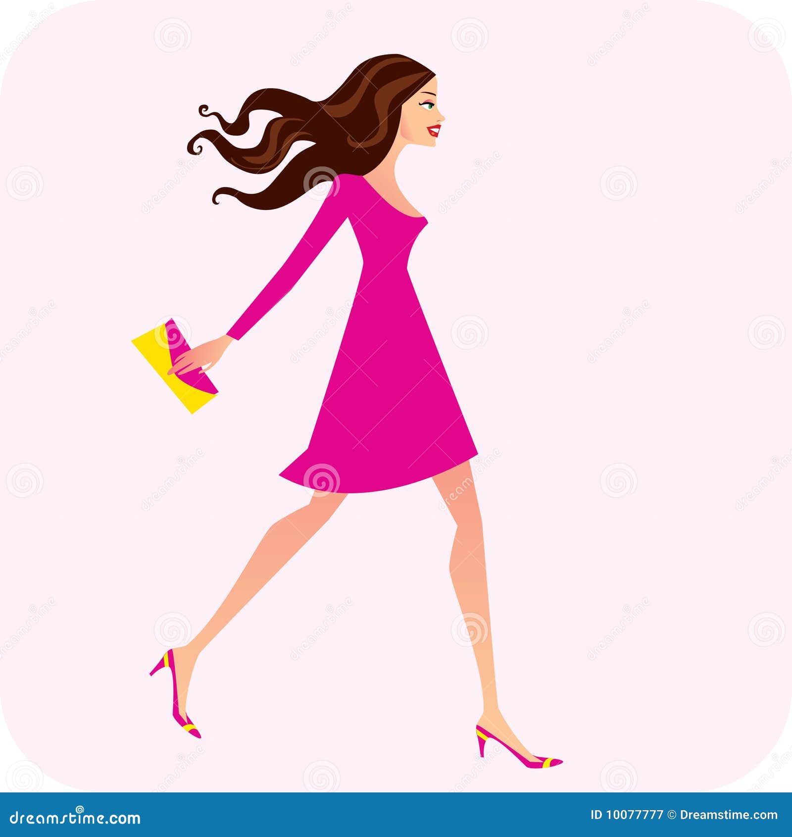 Femme de chic de vecteur illustration stock. Illustration du passerelle