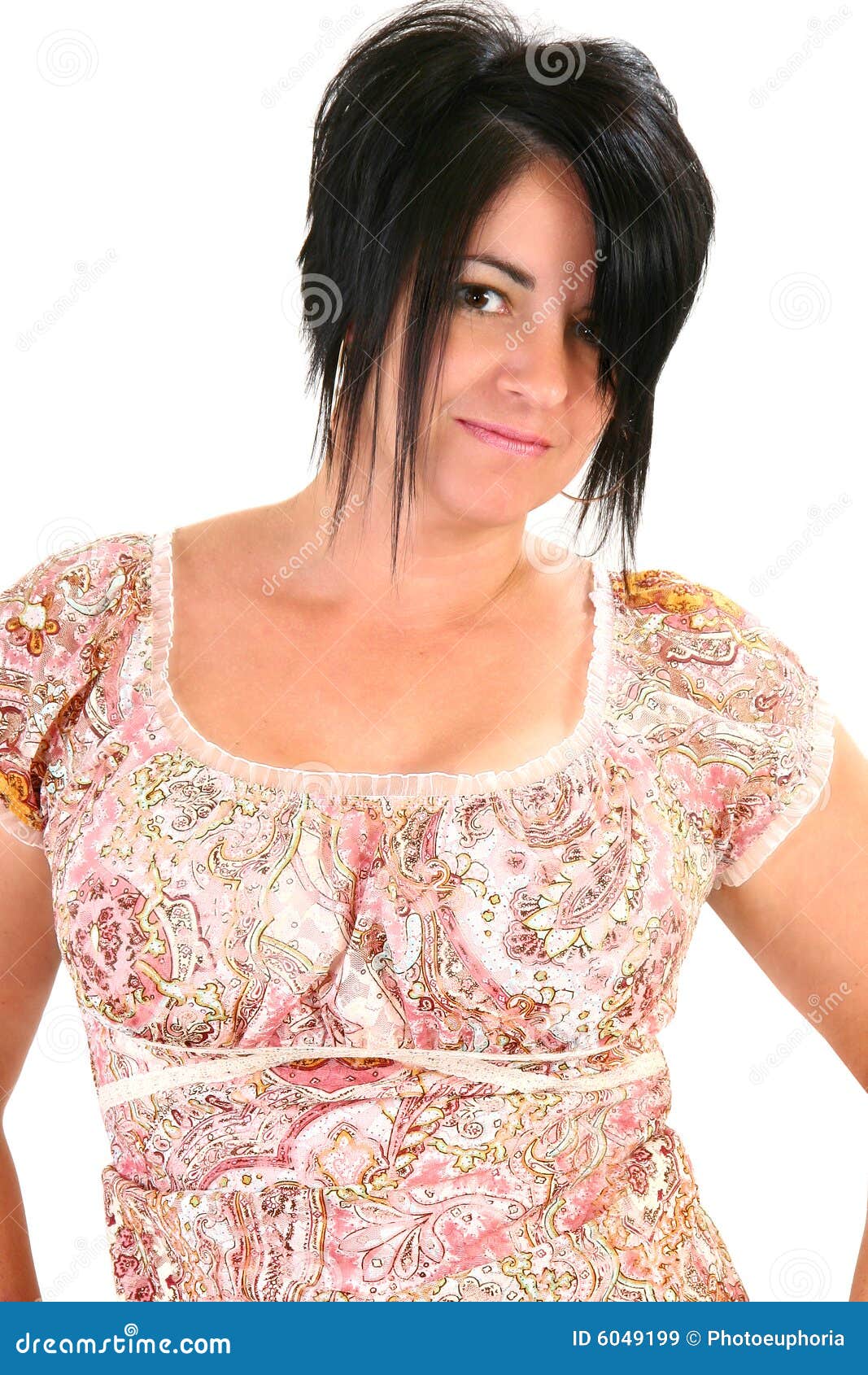 Femme de quarante ans image stock. Image du assez, closeup 6049199