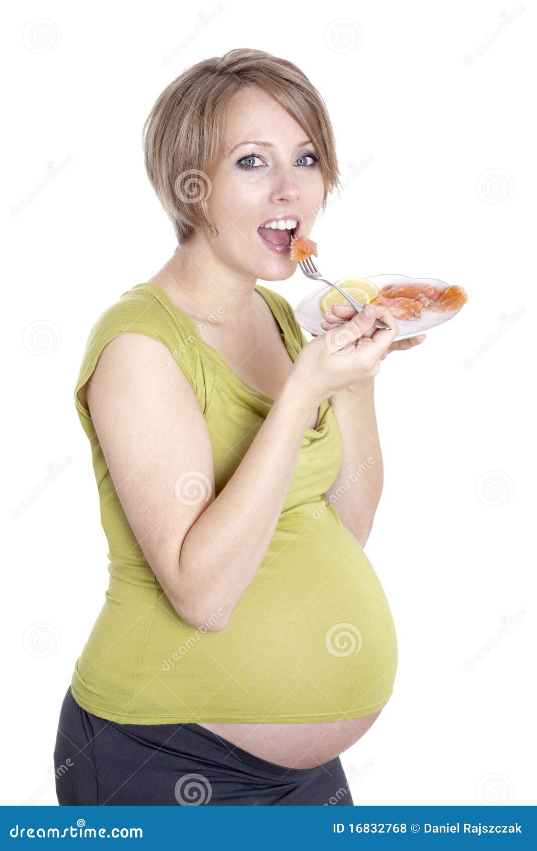 Femme enceinte photo stock. Image du viande, manger, femelle 16832768