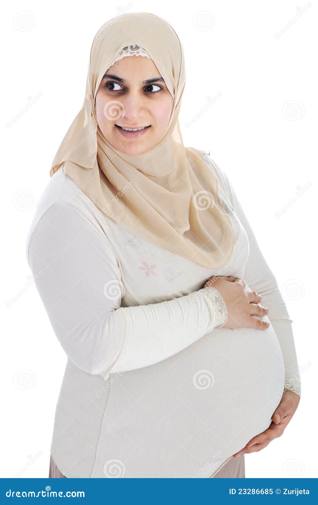 Femme Enceinte Arabe Musulmane Image stock  Image du people, enceinte