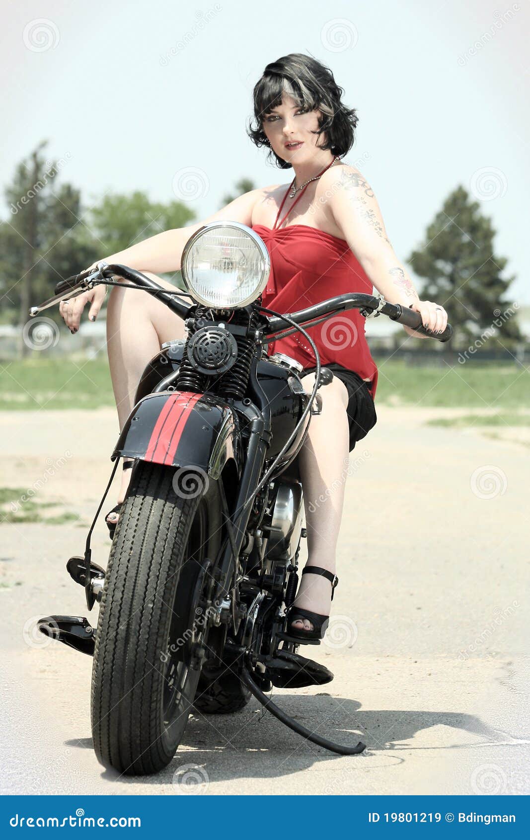biker pin up girl