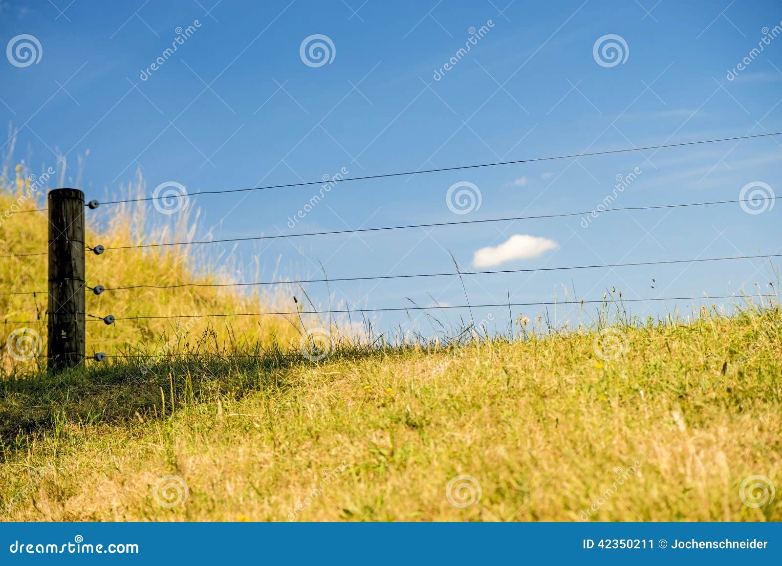 Fence with blue sky stock image. Image of design, wire 42350211
