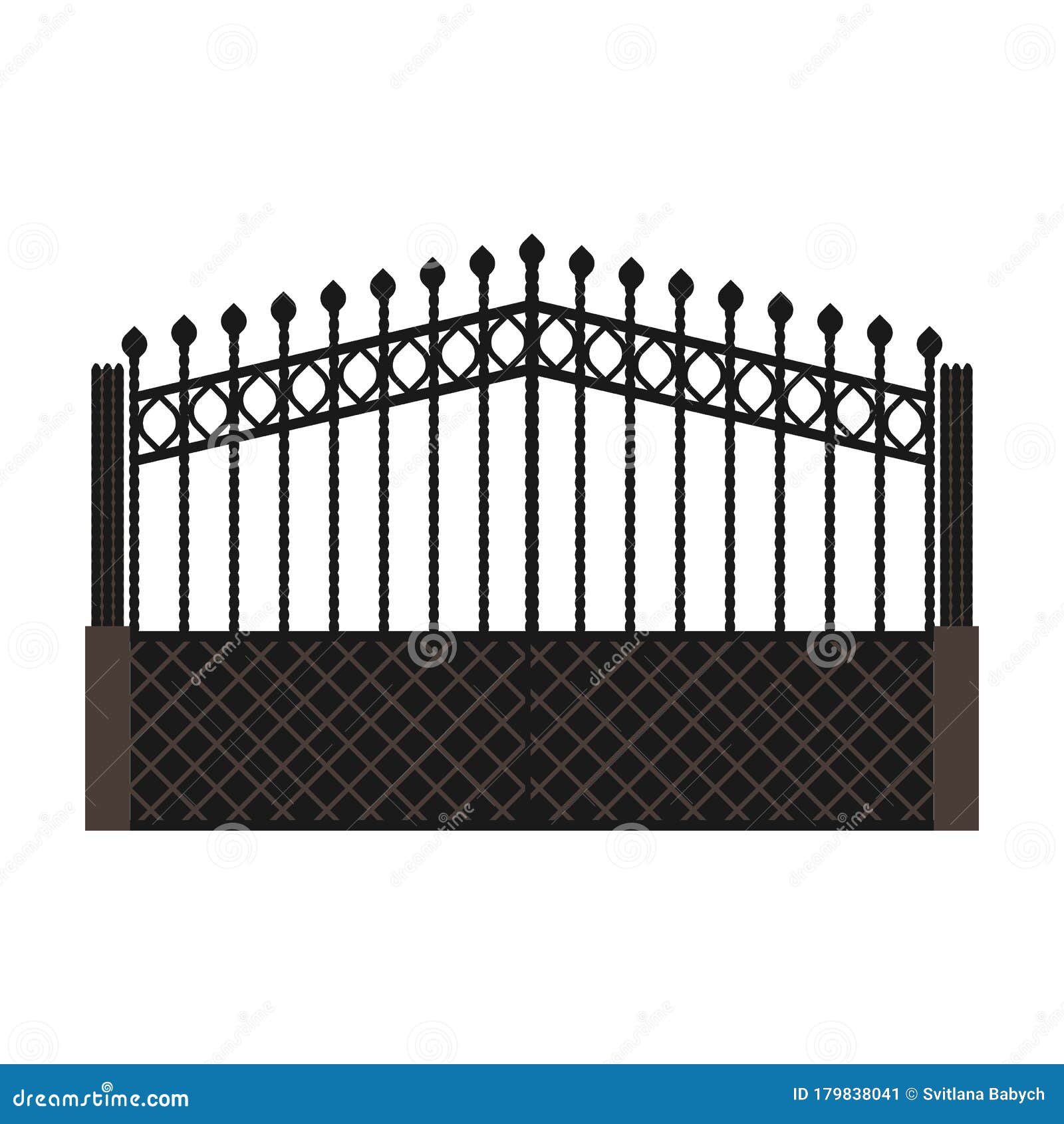 Fence Gate Vector  Vector Icon Isolated on White Background  Fence Gate. Stock Vector - Illustration of lattice, construction: 179838041