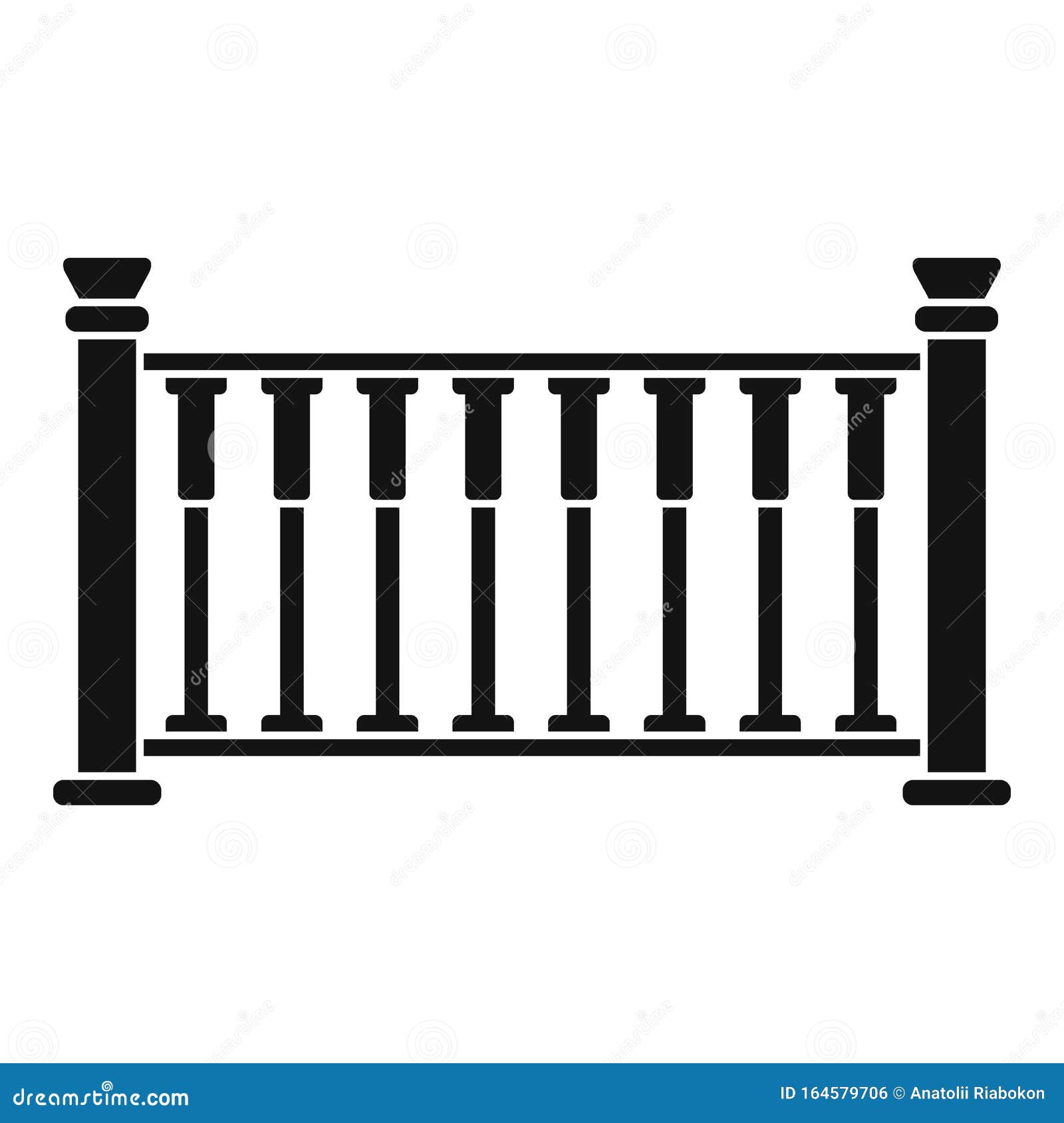 Fence icon, simple style stock vector. Illustration of chain - 164579706