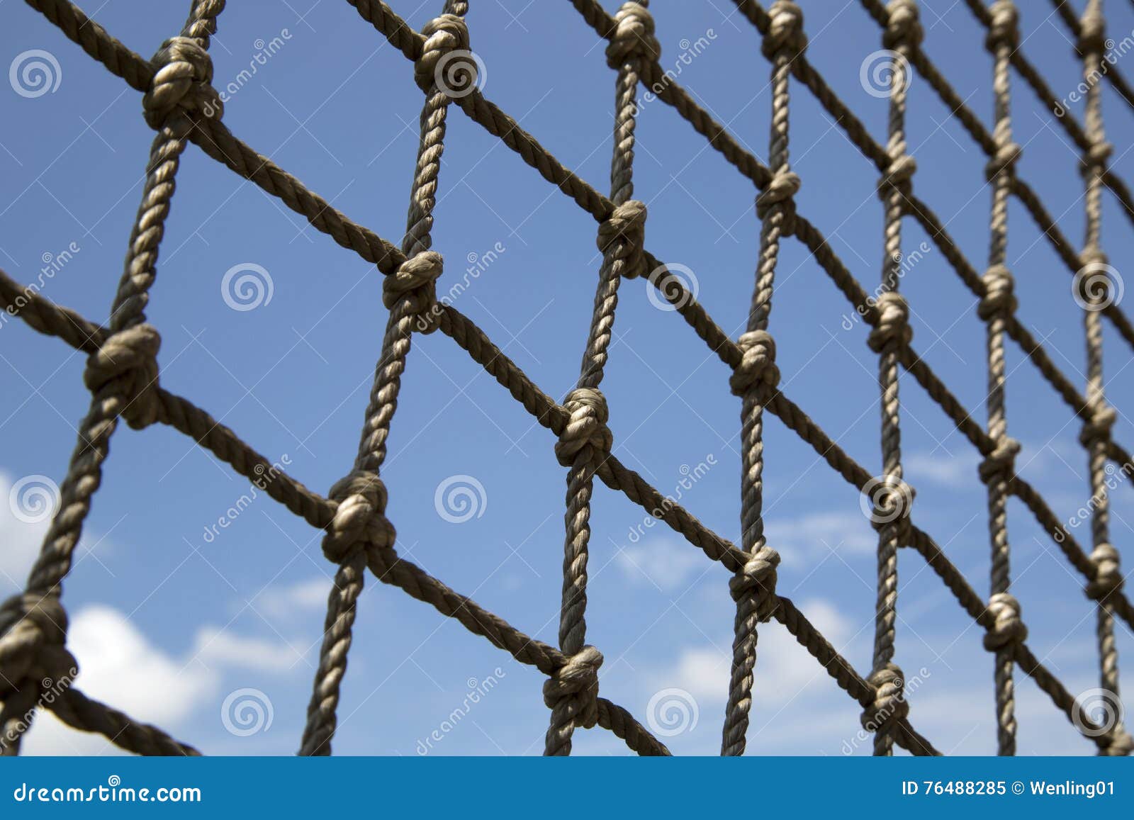 Fence made of hemp rope stock image. Image of tough, flax 76488285