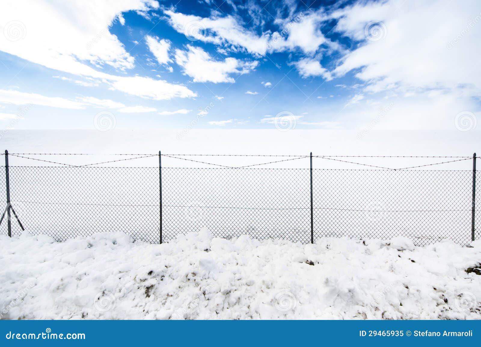 Fence in the snow stock image. Image of snowy, fence 29465935