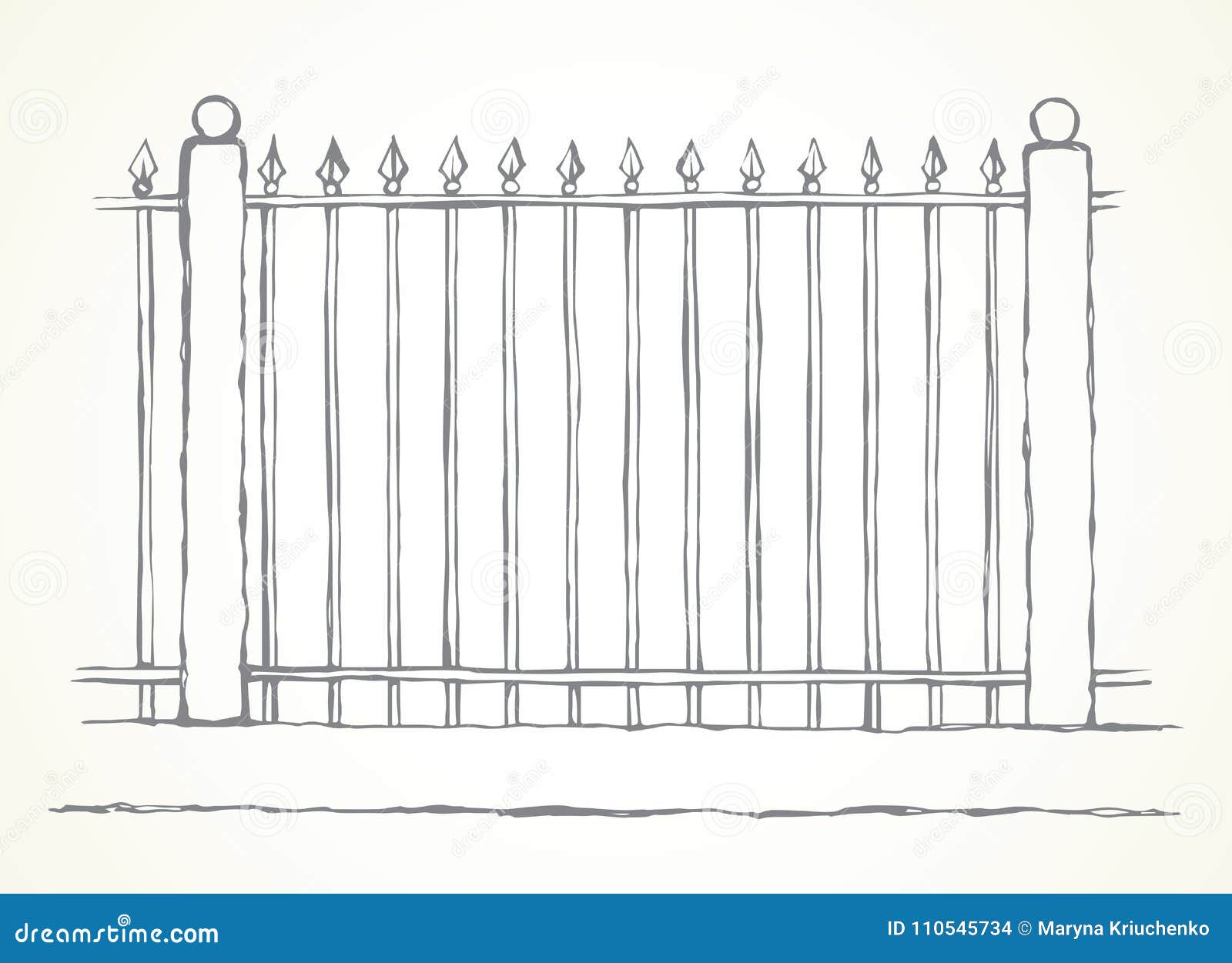 Fence. Vector drawing stock vector. Illustration of cross