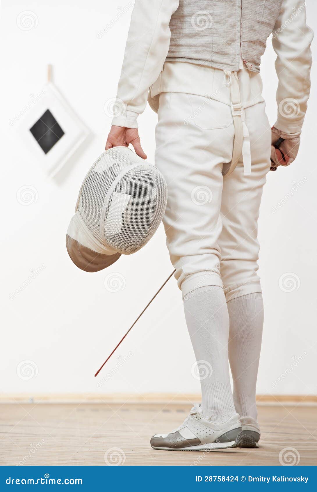 Fencer with Mask Rapier Foil Stock Photo Image of parry, fencing