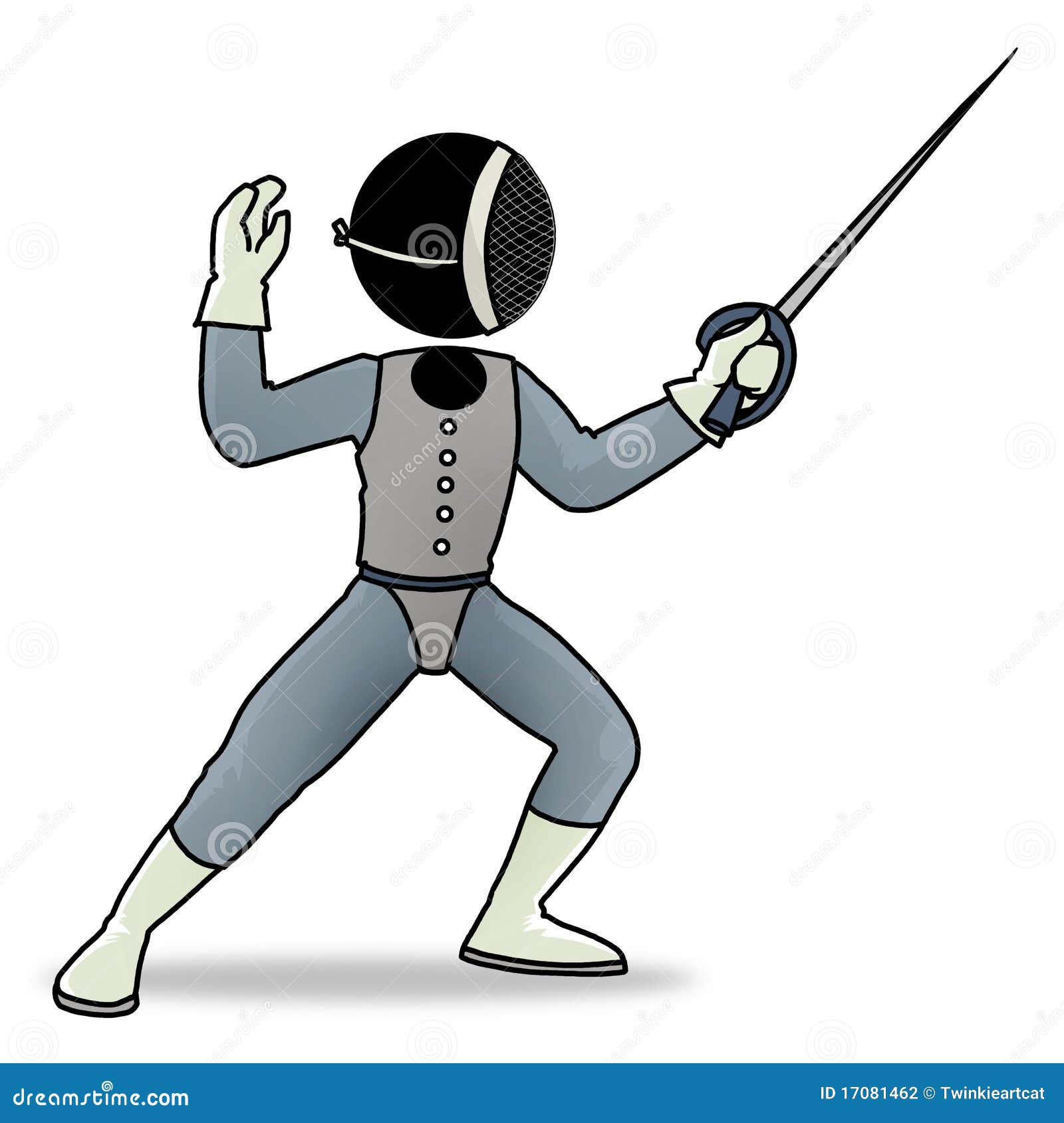 Fencing stock illustration. Illustration of sword, icon 17081462