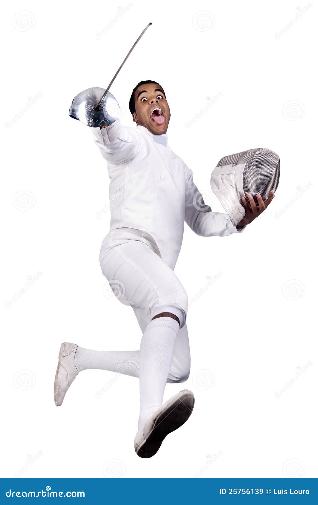 Fencing stock image. Image of african, skill, outfit 25756139